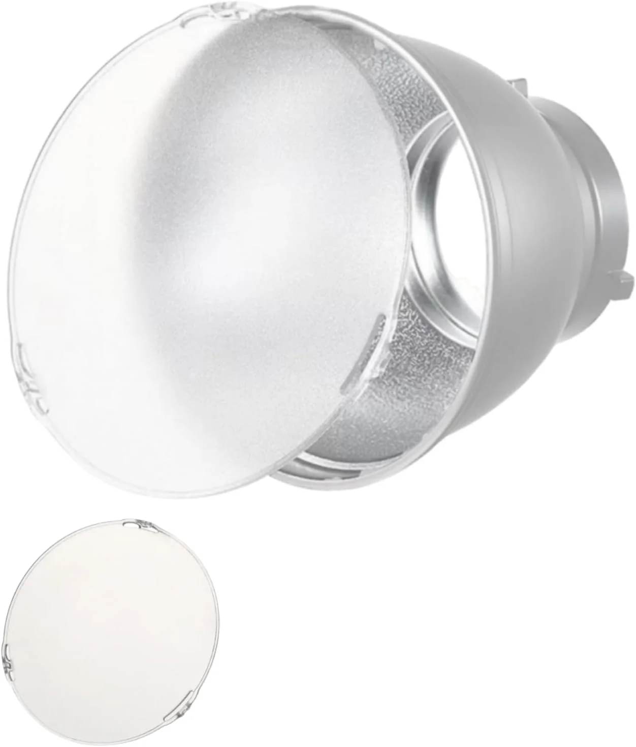 صفحه پخش کننده نور مات 18.5 سانتی متری قابل حمل استودیوی عکاسی eWINNER برای مانت بوئنز 7 اینچی، بازتابنده استاندارد، سایه لامپ، پوشش استاندارد