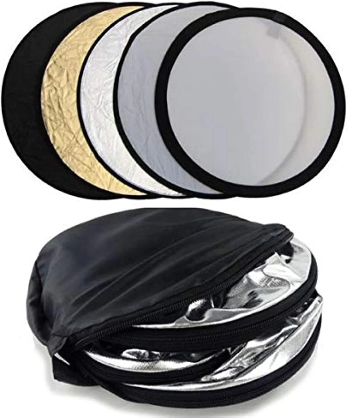 رفلکتور چند منظوره تاشو گرد 5 در 1 استودیویی eWINNER (110 سانتی متر)