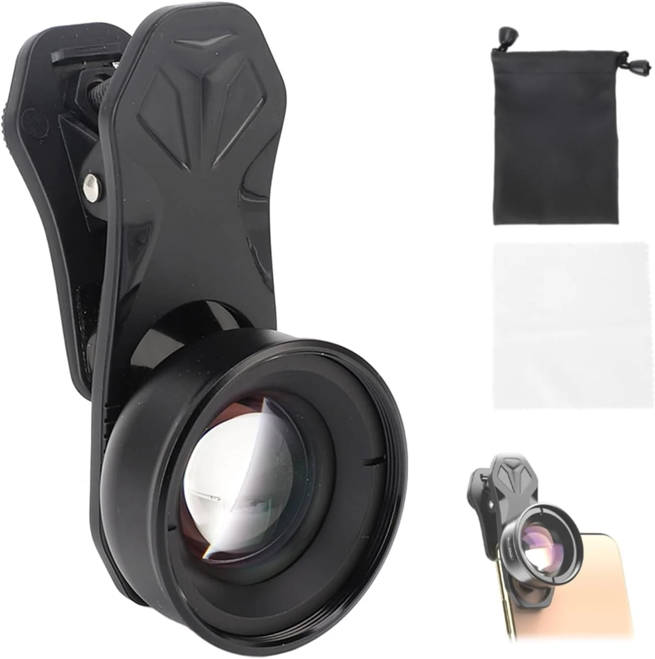 لنز دوربین تلفن همراه، لنز ماکرو 10X، لنز دوربین تلفن همراه HD کلیپسی مناسب برای تلفن هوشمند