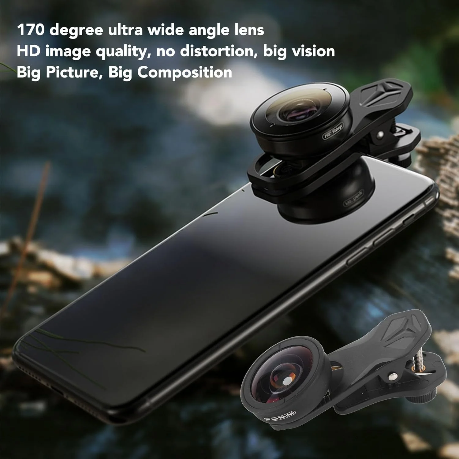 لنز دوربین تلفن همراه، لنز دوربین تلفن همراه گیره ای HD با زاویه فوق عریض 170 درجه برای تلفن های هوشمند لنز دوربین تلفن همراه، لنز دوربین تلفن همراه گیره ای HD با زاویه فوق عریض 170 درجه برای تلفن های هوشمند