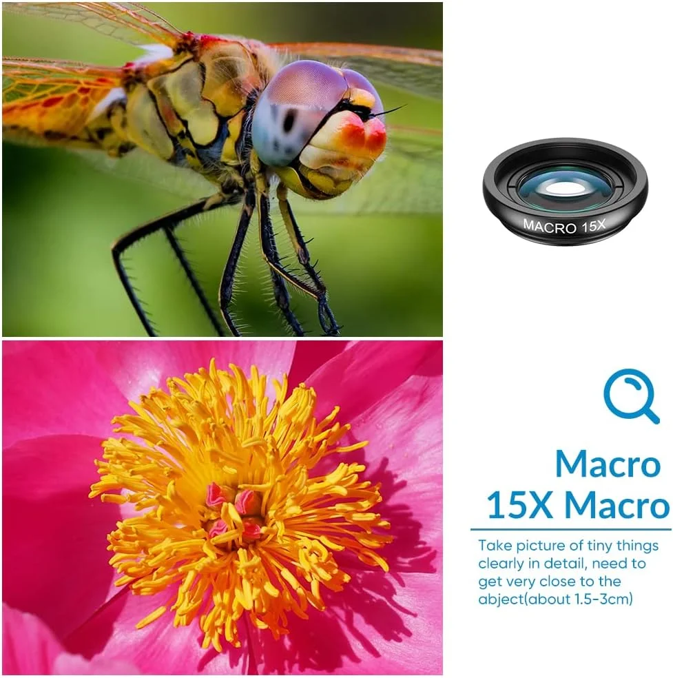 کیت لنز موبایل 10 در 1 Pepisky شامل لنز تله فوتو 22X، لنز فیش آی 198 درجه، لنز کالیدو، لنز واید انگل 0.63X، لنز ماکرو 15X، لنزهای فیلتر متنوع، گیره جهانی، جعبه نگهداری، جایگزینی برای کیت لنز موبایل 10 در 1 Pepisky شامل لنز تله فوتو 22X، لنز فیش آی 198 درجه، لنز کالیدو، لنز واید انگل 0.63X، لنز ماکرو 15X، لنزهای فیلتر متنوع، گیره جهانی، جعبه نگهداری، جایگزینی برای