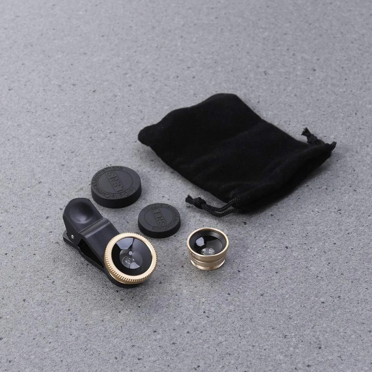 لنز دوربین موبایل کلیپسی، لنز جهانی موبایل 3 در 1، لنز چشم ماهی کلیپسی، لنز ماکرو برای تلفن همراه (طلایی، 1 عدد) لنز دوربین موبایل کلیپسی، لنز جهانی موبایل 3 در 1، لنز چشم ماهی کلیپسی، لنز ماکرو برای تلفن همراه (طلایی، 1 عدد)