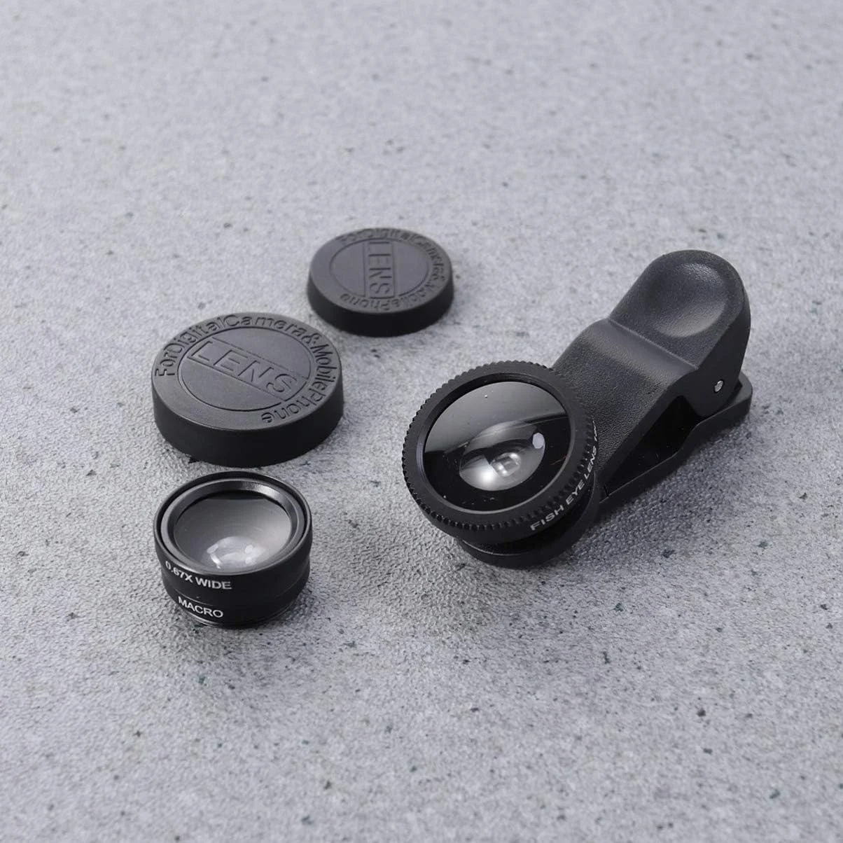 لنز دوربین موبایل کلیپسی، لنز جهانی موبایل 3 در 1 شامل لنز چشم ماهی و لنز ماکرو برای تلفن همراه (مشکی، 1 عدد) لنز دوربین موبایل کلیپسی، لنز جهانی موبایل 3 در 1 شامل لنز چشم ماهی و لنز ماکرو برای تلفن همراه (مشکی، 1 عدد)