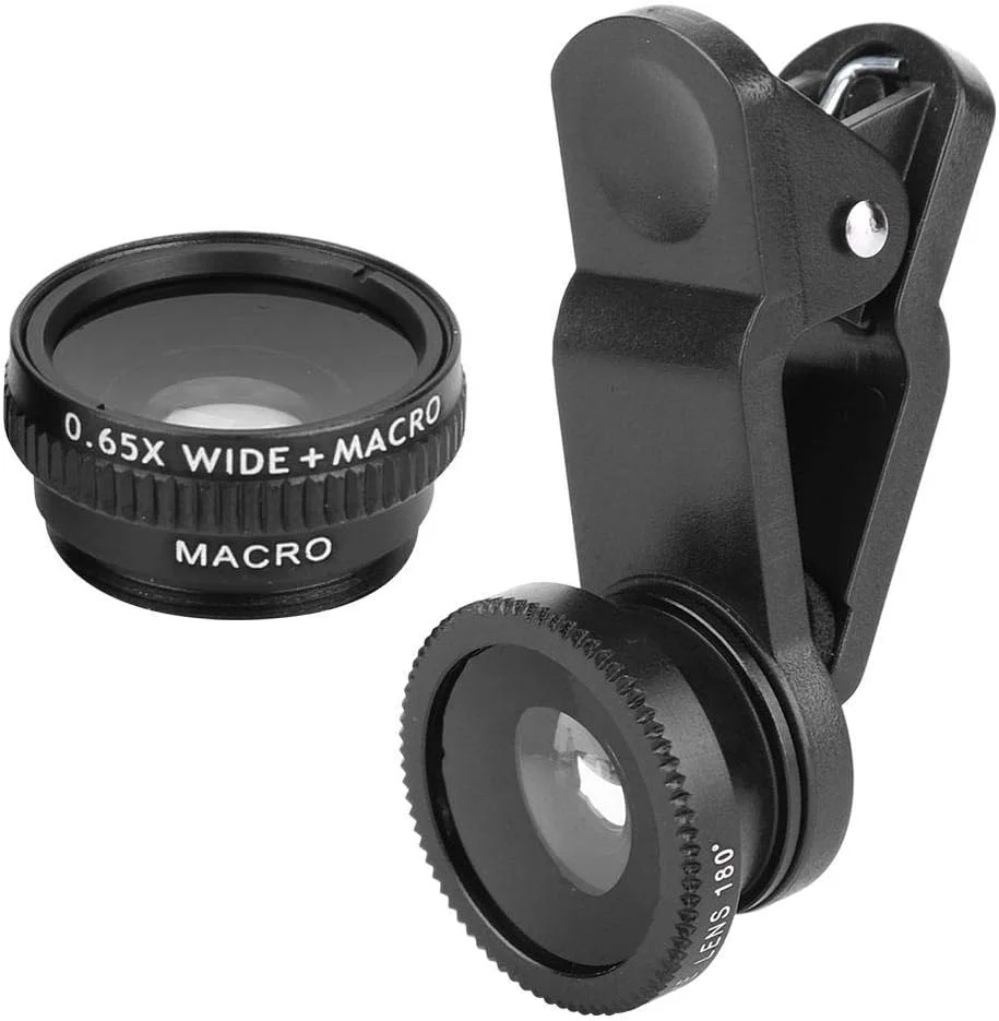 لنز چشم ماهی تلفن - لنز زاویه باز 3 در 1 تلفن همراه 10X / ماکرو چشم ماهی با گیره برای گوشی هوشمند فلزی + شیشه نوری لنز چشم ماهی تلفن - لنز زاویه باز 3 در 1 تلفن همراه 10X / ماکرو چشم ماهی با گیره برای گوشی هوشمند فلزی + شیشه نوری