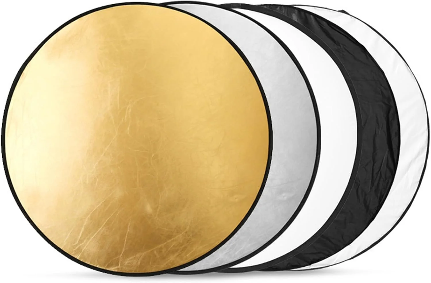 رفلکتور عکاسی 5 در 1 Beauenty با قطر 110 سانتی متر - رفلکتور چند دیسکی تاشو قابل حمل با کیف برای نورپردازی حرفه ای عکس، ایده آل برای عکاسی پرتره، محصول و فشن