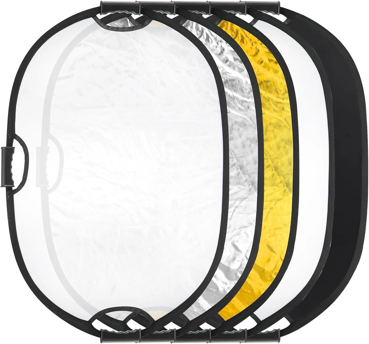 بازتابنده نور 5 در 1 Excefore، 60x90 سانتی متر، پخش کننده نور تاشو قابل حمل برای نورپردازی استودیویی و فضای باز، بازتابنده نور تاشو با کیف حمل