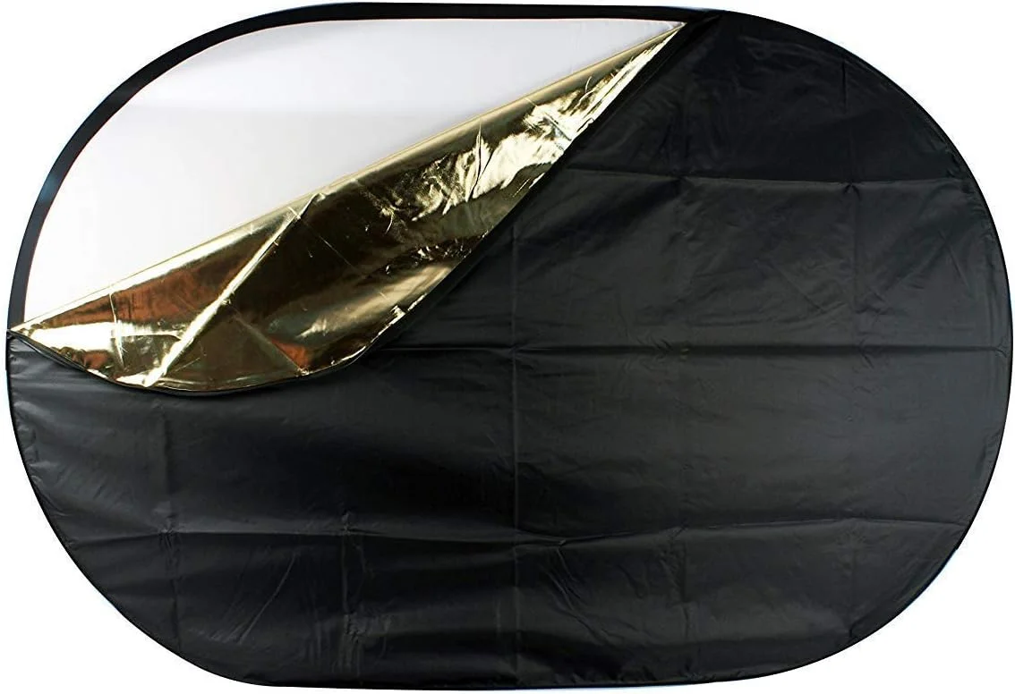 کیت رفلکتور نور عکاسی 5 در 1 HIFFIN® 100x150 سانتی متر (40x60 اینچ) طلایی/نقره ای/سفید/مشکی/دیفیوزر با گیره نگهدارنده و کیف حمل تاشو چند دیسکی برای نورپردازی استودیویی و فضای باز کیت رفلکتور نور عکاسی 5 در 1 HIFFIN® 100x150 سانتی متر (40x60 اینچ) طلایی/نقره ای/سفید/مشکی/دیفیوزر با گیره نگهدارنده و کیف حمل تاشو چند دیسکی برای نورپردازی استودیویی و فضای باز