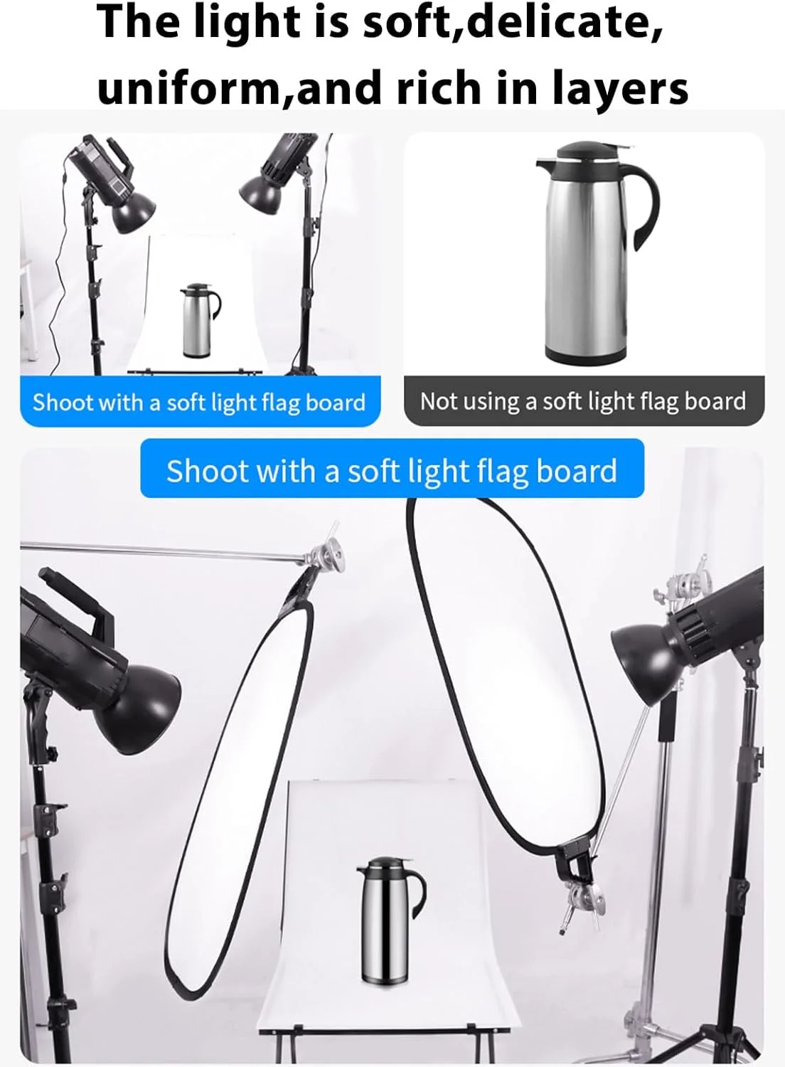 صفحه بازتابنده تاشو 5 در 1 Andoer با کیف حمل 72x90 سانتی متر برای عکاسی و پخش زنده