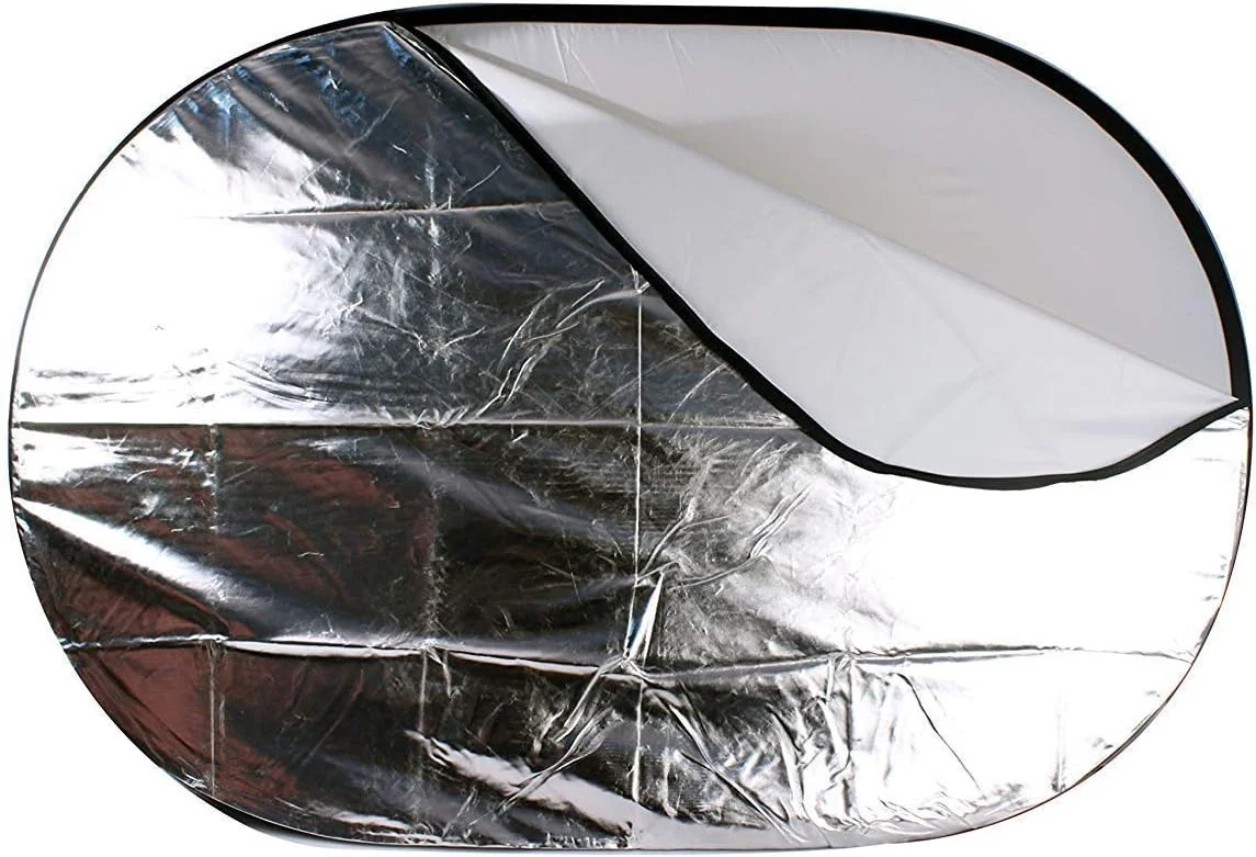 کیت رفلکتور نور عکاسی 5 در 1 HIFFIN® 100x150 سانتی متر (40x60 اینچ) طلایی/نقره ای/سفید/مشکی/دیفیوزر با گیره نگهدارنده و کیف حمل تاشو چند دیسکی برای نورپردازی استودیویی و فضای باز کیت رفلکتور نور عکاسی 5 در 1 HIFFIN® 100x150 سانتی متر (40x60 اینچ) طلایی/نقره ای/سفید/مشکی/دیفیوزر با گیره نگهدارنده و کیف حمل تاشو چند دیسکی برای نورپردازی استودیویی و فضای باز