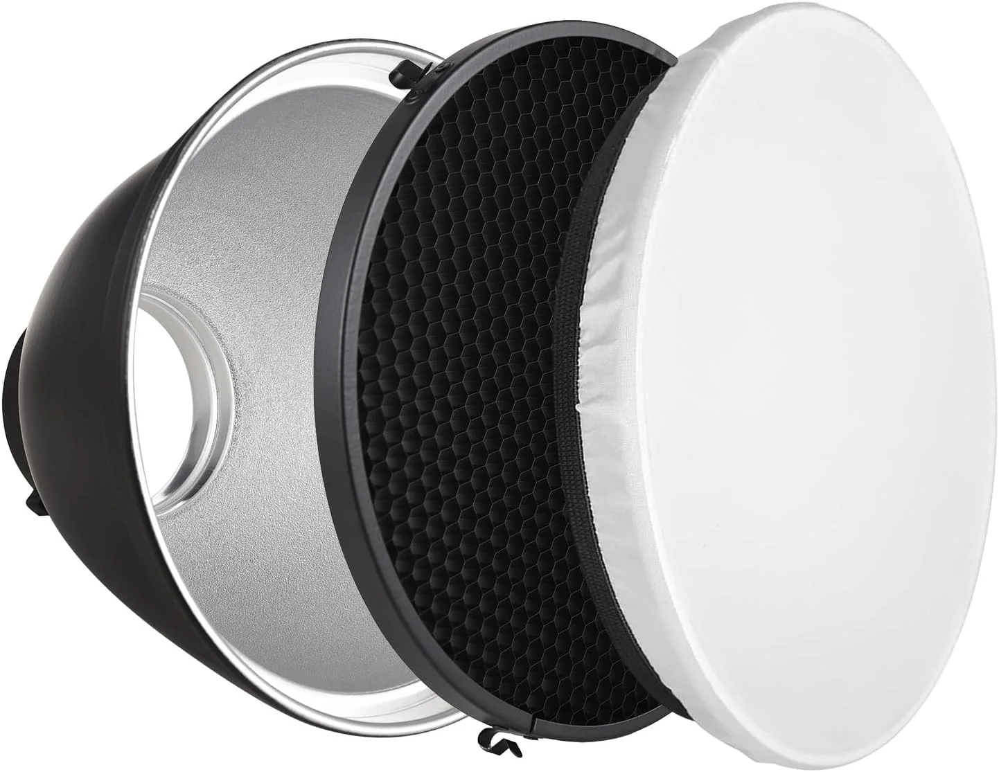 بازتابنده استاندارد 9 اینچی ciciglow، دیفیوزر بازتابنده لانه زنبوری 60 درجه برای چراغ های استودیویی Bowens با پایه استاندارد