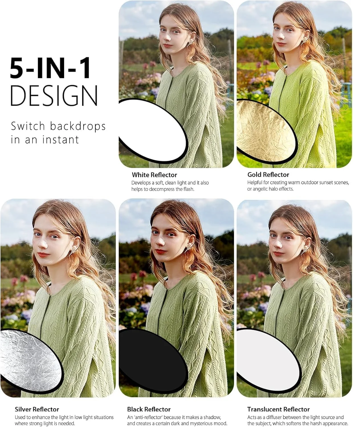 بازتابنده نور و پخش کننده نور 60 سانتی متری