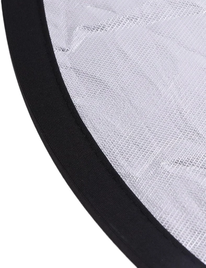 رفلکتور عکاسی تاشو 2 در 1 نقره ای/سفید 55-60 سانتی متری، پوشش محافظ کفشک گرم، آداپتور مبدل لنز دوربین دیجیتال، درب پشتی، پایه نگهدارنده دوربین مسافرتی، پایه سه پایه