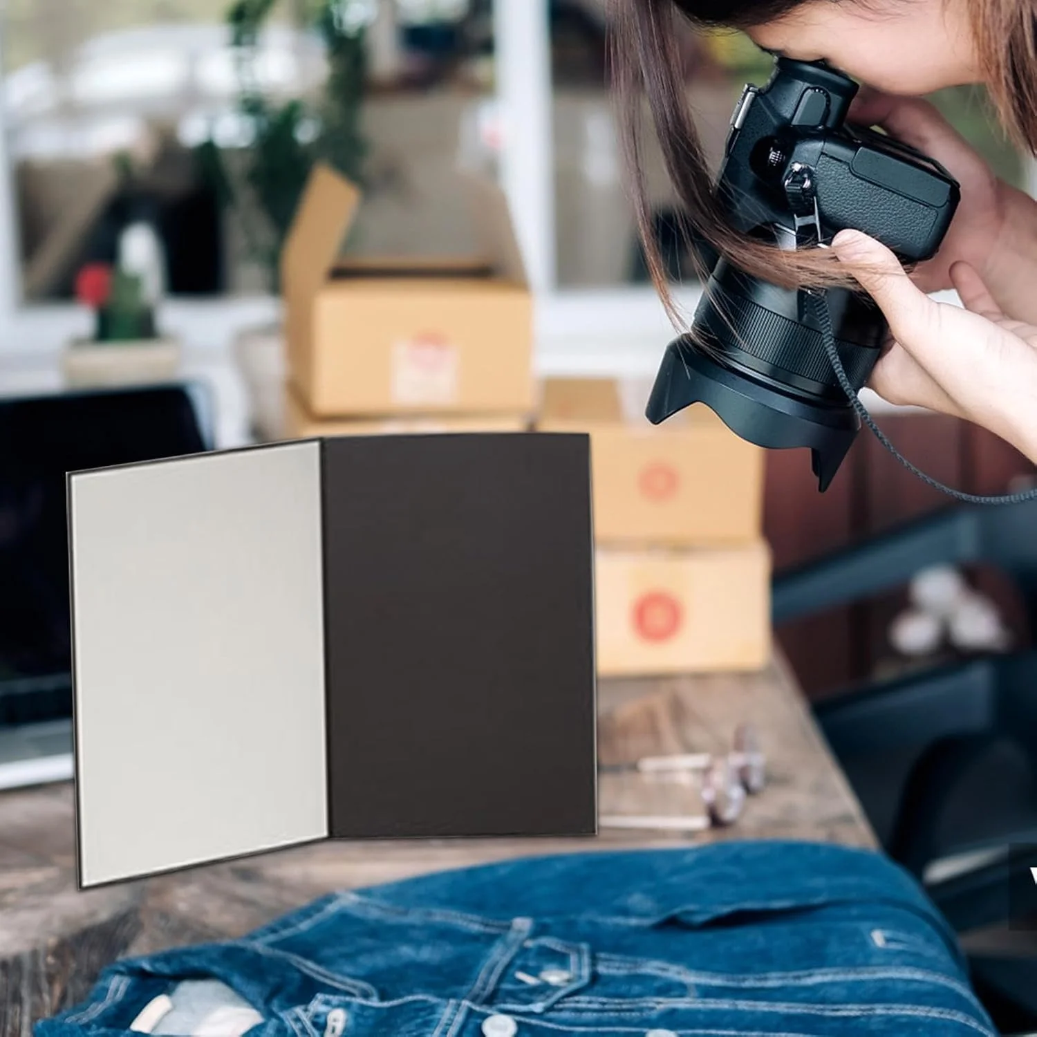 صفحه پخش کننده نور | پس زمینه بازتابنده تاشو 30x42 سانتی متر | پس زمینه عکس برای نورپردازی مواد غذایی و عکاسی محصول