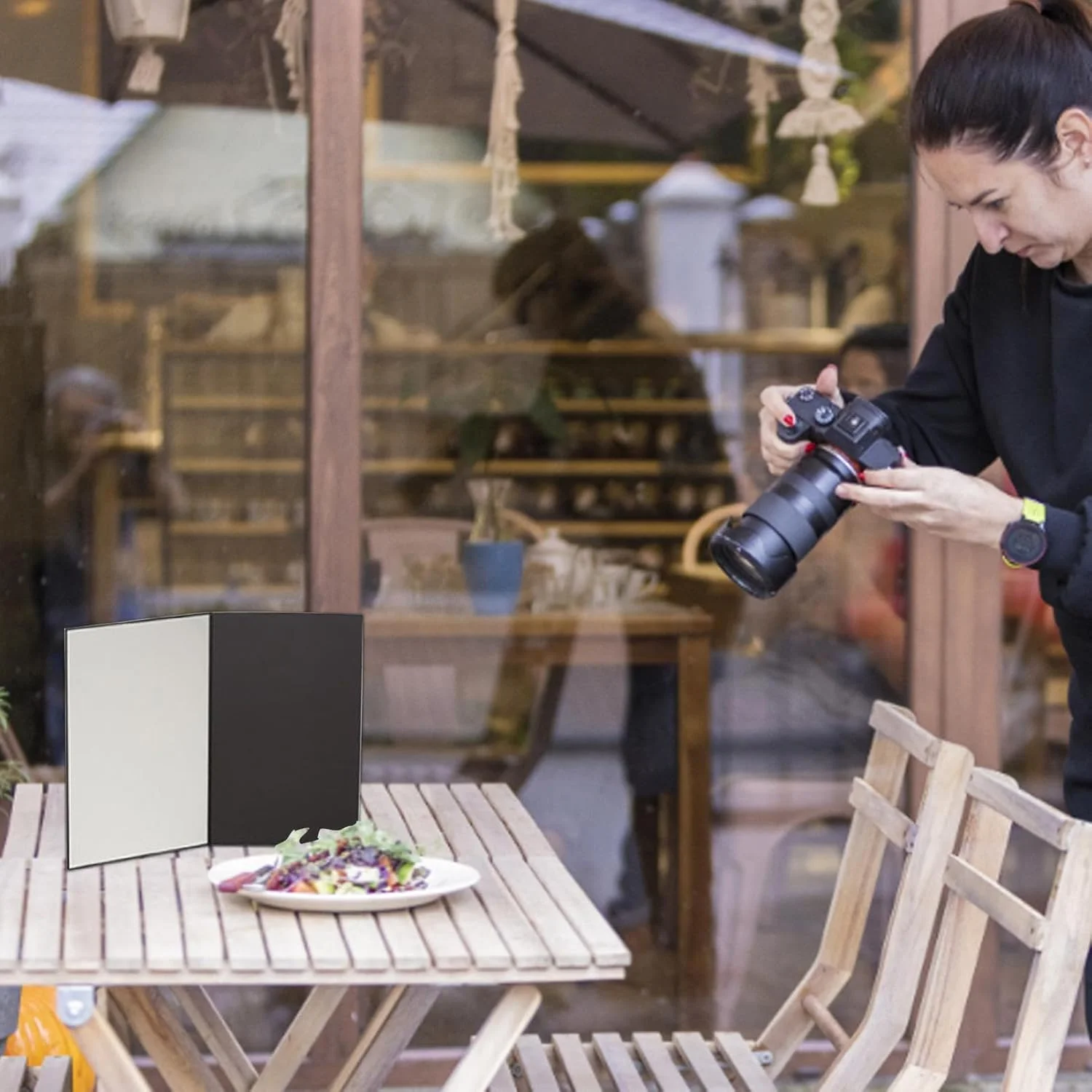 صفحه پخش کننده نور | پس زمینه بازتابنده تاشو 30x42 سانتی متر | پس زمینه عکس برای نورپردازی مواد غذایی و عکاسی محصول