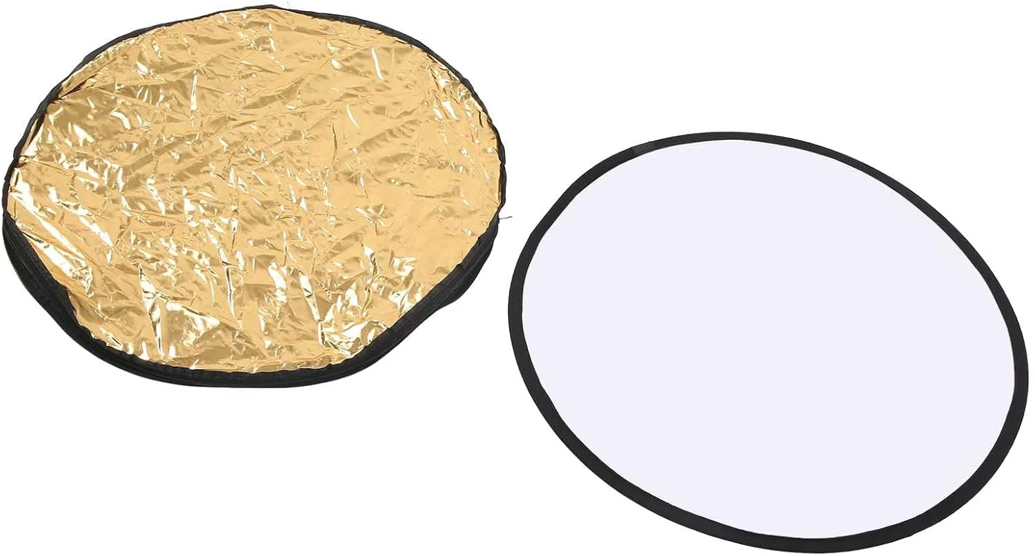 نگهدارنده رفلکتور گرد Cryfokt، رفلکتورهای سفید و نقره ای برای ایجاد جلوه در عکاسی، جنس فلزی (60 سانتی متر)