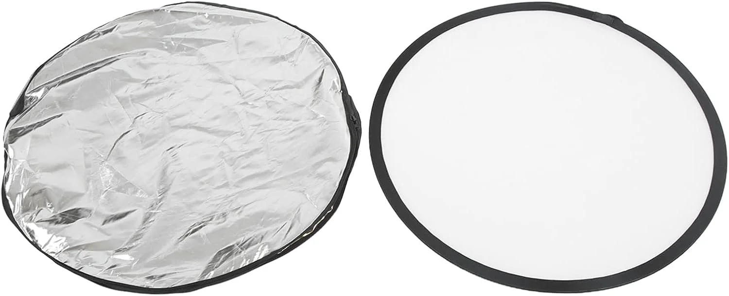 بازتابنده نور 5 در 1 عکاسی Diyeeni تاشو قابل حمل بازتابنده نور چندگانه دیسک عکس با کیف نگهداری 5 رنگ شفاف نقره ای طلایی Y