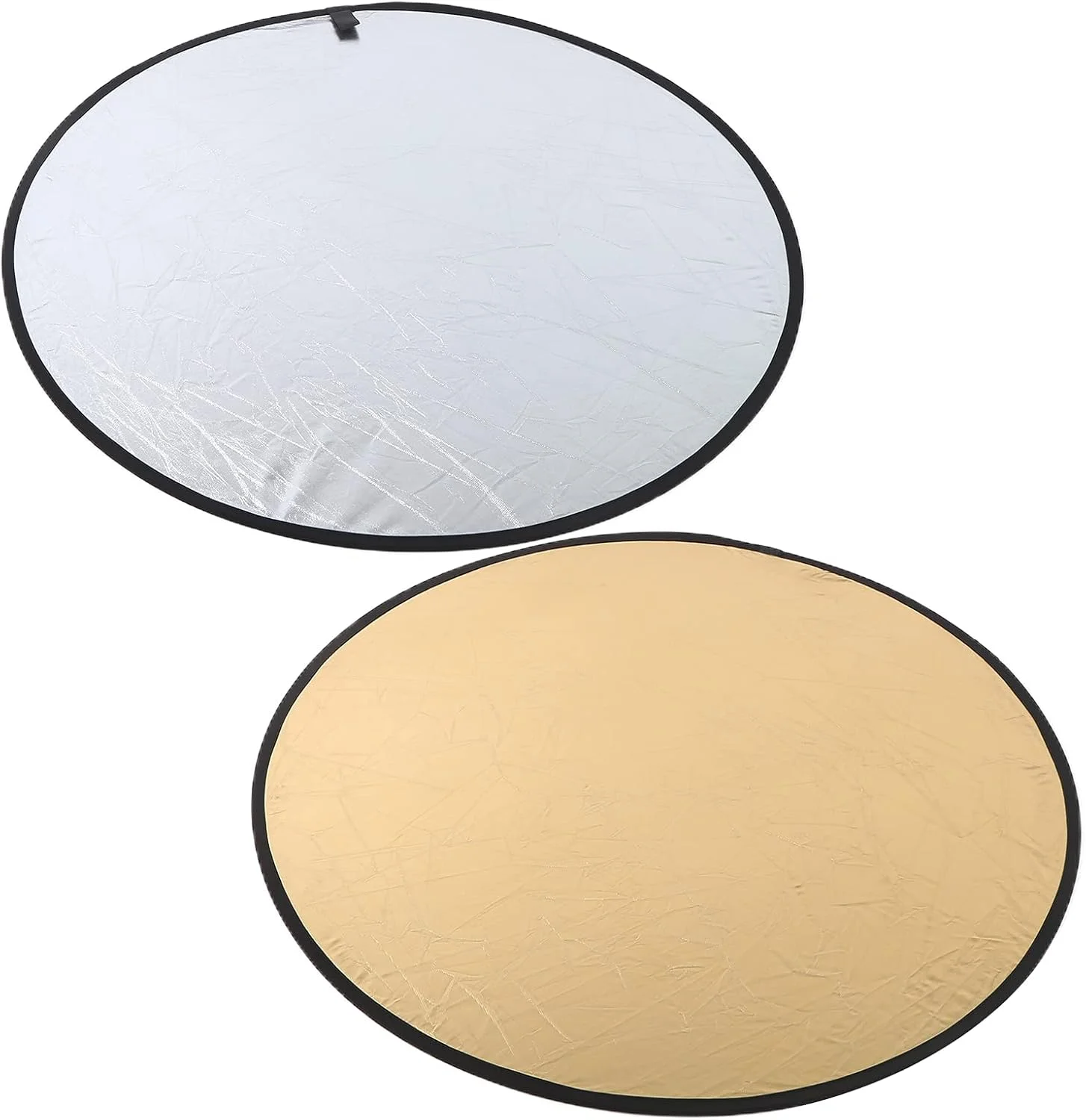 بازتابنده نور، جنس نایلون، بازتابنده 2 در 1 طلایی و نقره ای، قطر 80 سانتی متر، ایده آل برای عکاسی پرتره در فضای باز و داخلی