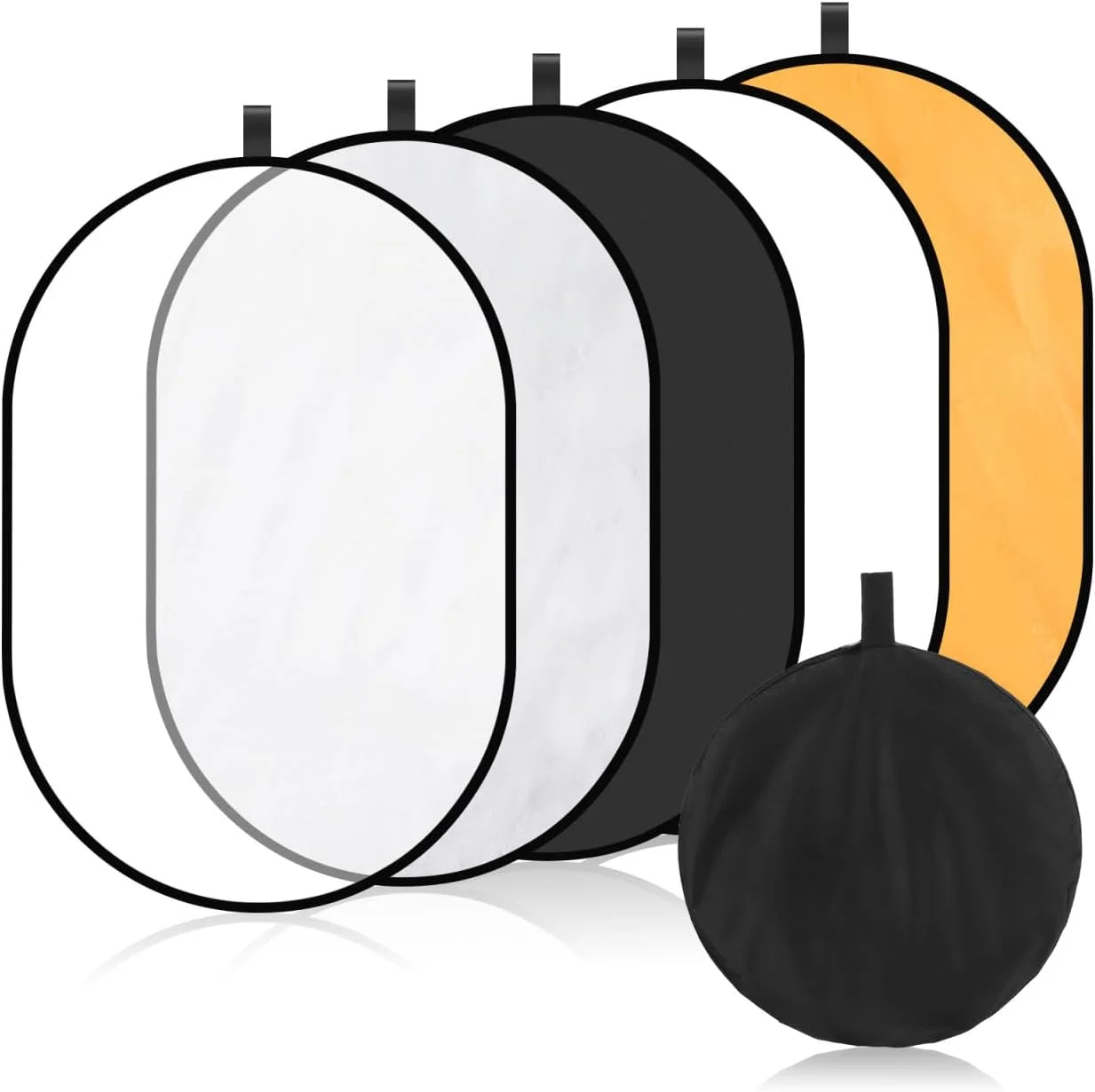 GALPADA یک ست رفلکتور تاشو عکاسی چند دیسکی لوازم جانبی نورپردازی برای استودیو و استفاده در فضای باز طراحی بادوام شفاف برای سهولت