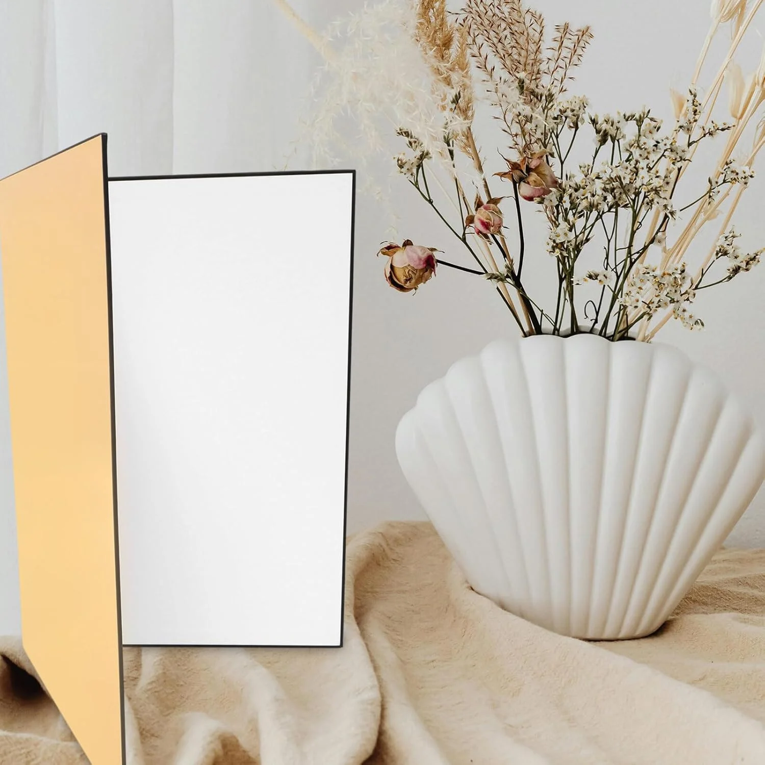 کارت مقوایی بازتابنده نور عکاسی 3 در 1 گادپیپارتی، 43 در 30 سانتیمتر، تخته های پخش کننده نور تاشو برای عکاسی از محصولات و غذا، مشکی، طلایی و سفید