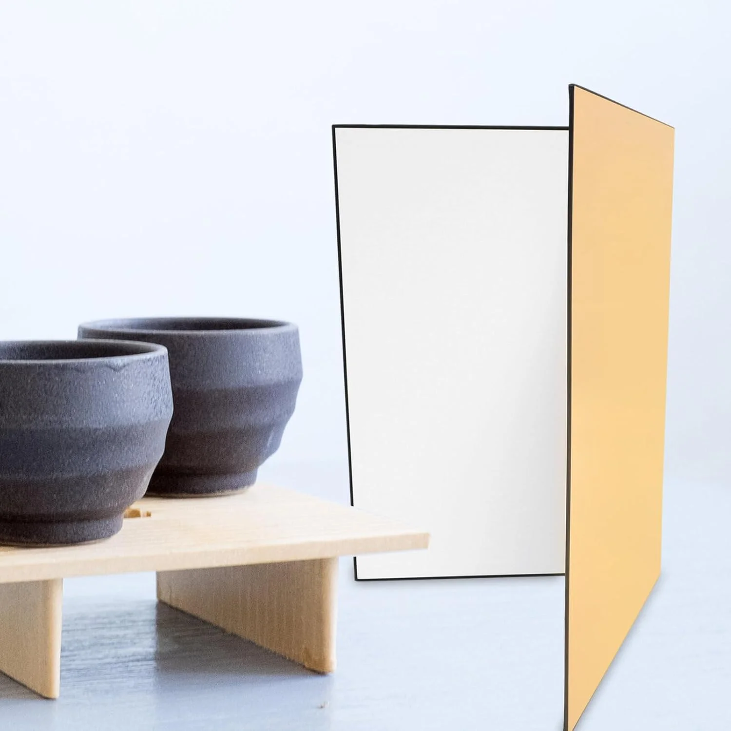 کارت مقوایی بازتابنده نور عکاسی 3 در 1 گادپیپارتی، 43 در 30 سانتیمتر، تخته های پخش کننده نور تاشو برای عکاسی از محصولات و غذا، مشکی، طلایی و سفید