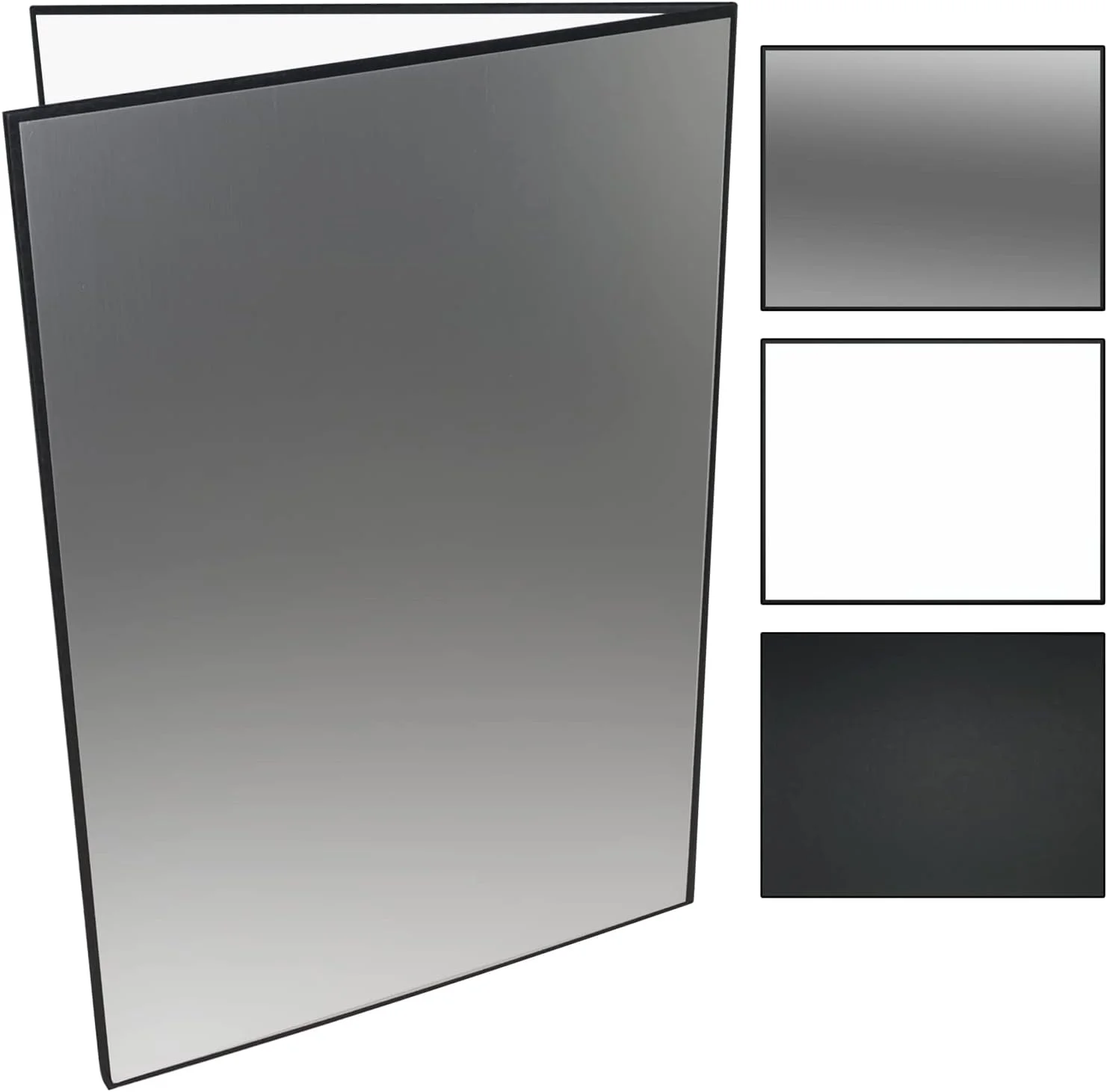 بازتابنده تاشو مقوایی عکاسی IFAMIO برای عکاسی از محصولات غذایی، 30x20 سانتی متر 3 در 1 پخش کننده نور صفحه بازتابنده ضخیم برای فیلمبرداری استودیویی، مشکی، نقره ای و سفید