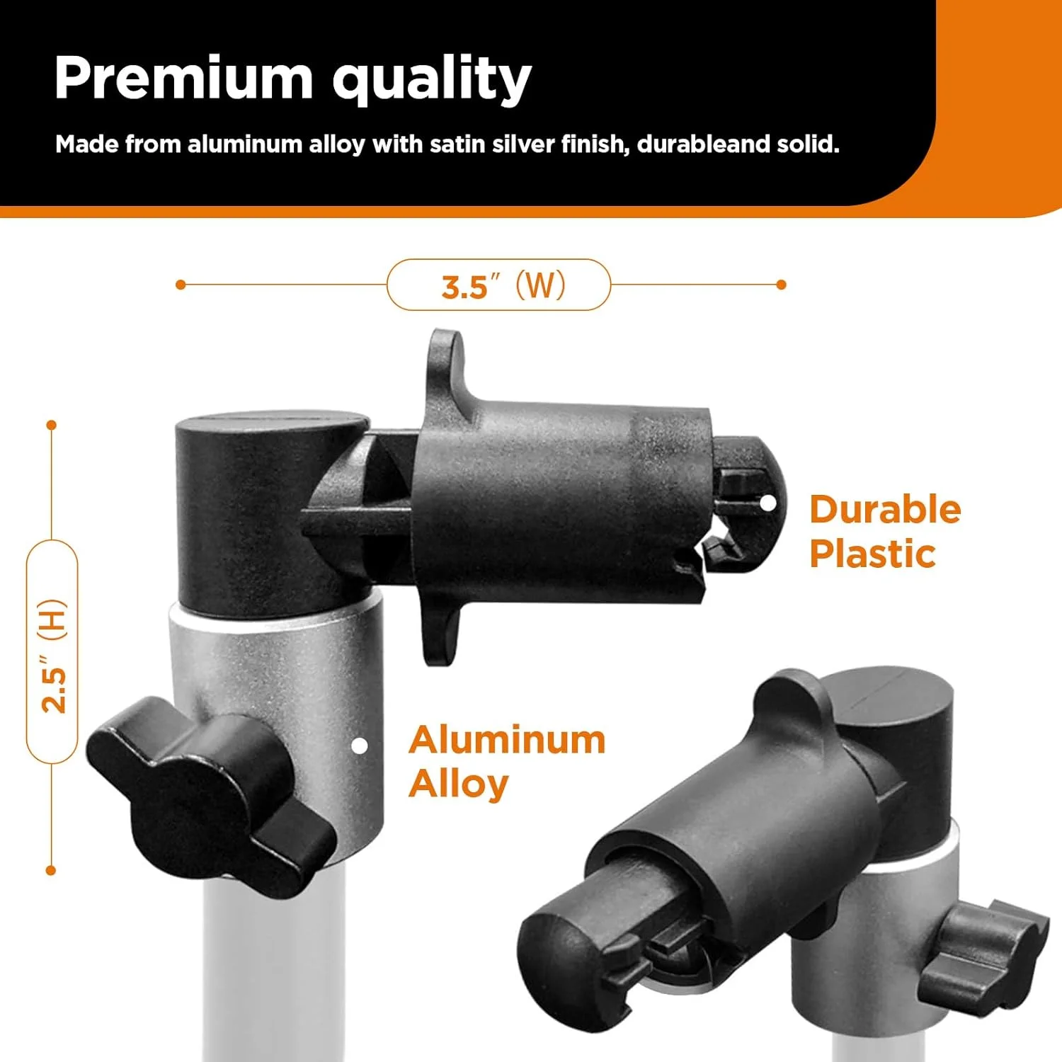 گیره نگهدارنده رفلکتور، گیره نگهدارنده دیسک رفلکتور عکاسی آلیاژ آلومینیوم بادوام با آداپتور نصب گیره موقعیت یابی برای پایه نور با پیچ 5/8 اینچ (بسته 3 عددی)
