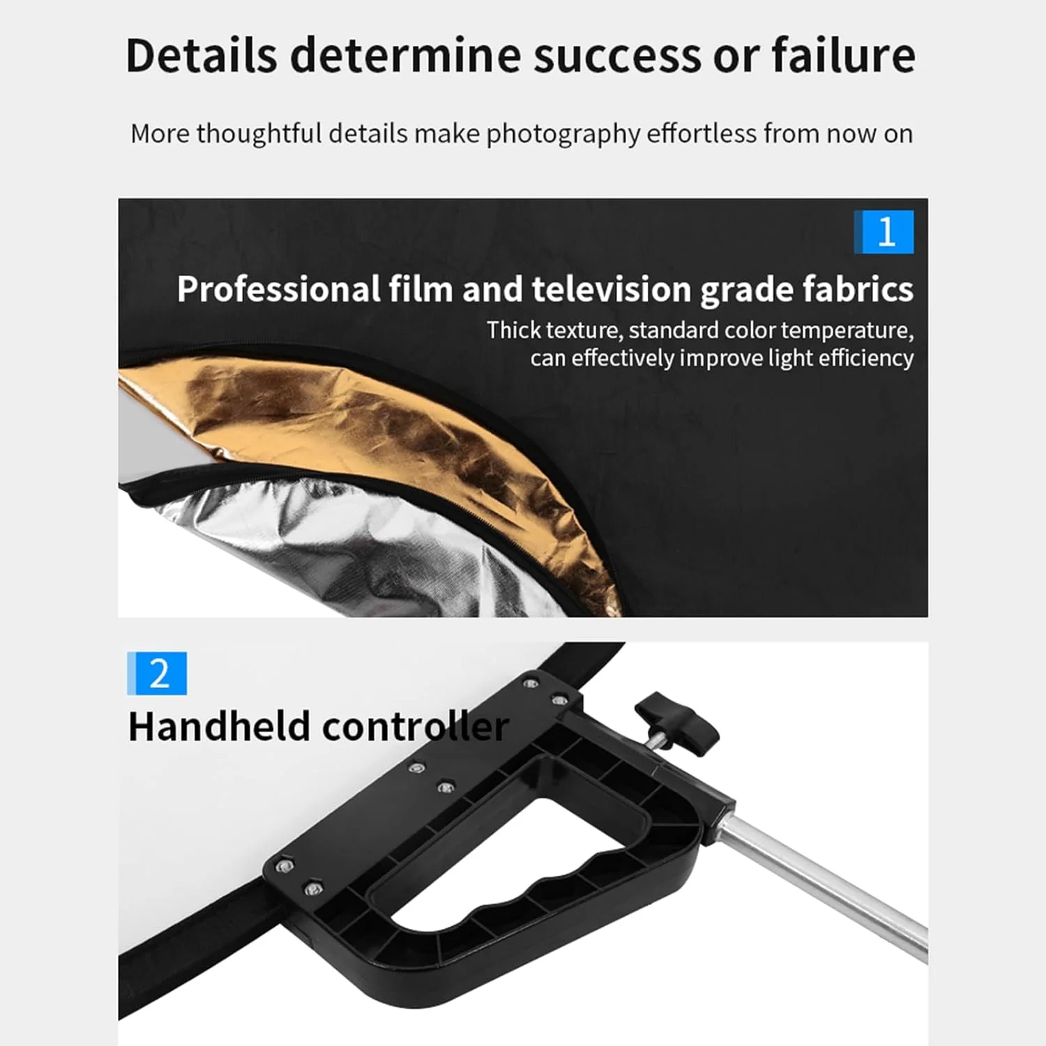 پنل دیفیوزر نور تاشو Jectse با ابعاد 60 * 75 سانتی متر برای عکاسی، بازتابنده نور تاشو با کیف، دسته و میله نگهدارنده برای استودیو، پرتره در فضای باز، محصول و ویدیو پنل دیفیوزر نور تاشو Jectse با ابعاد 60 * 75 سانتی متر برای عکاسی، بازتابنده نور تاشو با کیف، دسته و میله نگهدارنده برای استودیو، پرتره در فضای باز، محصول و ویدیو