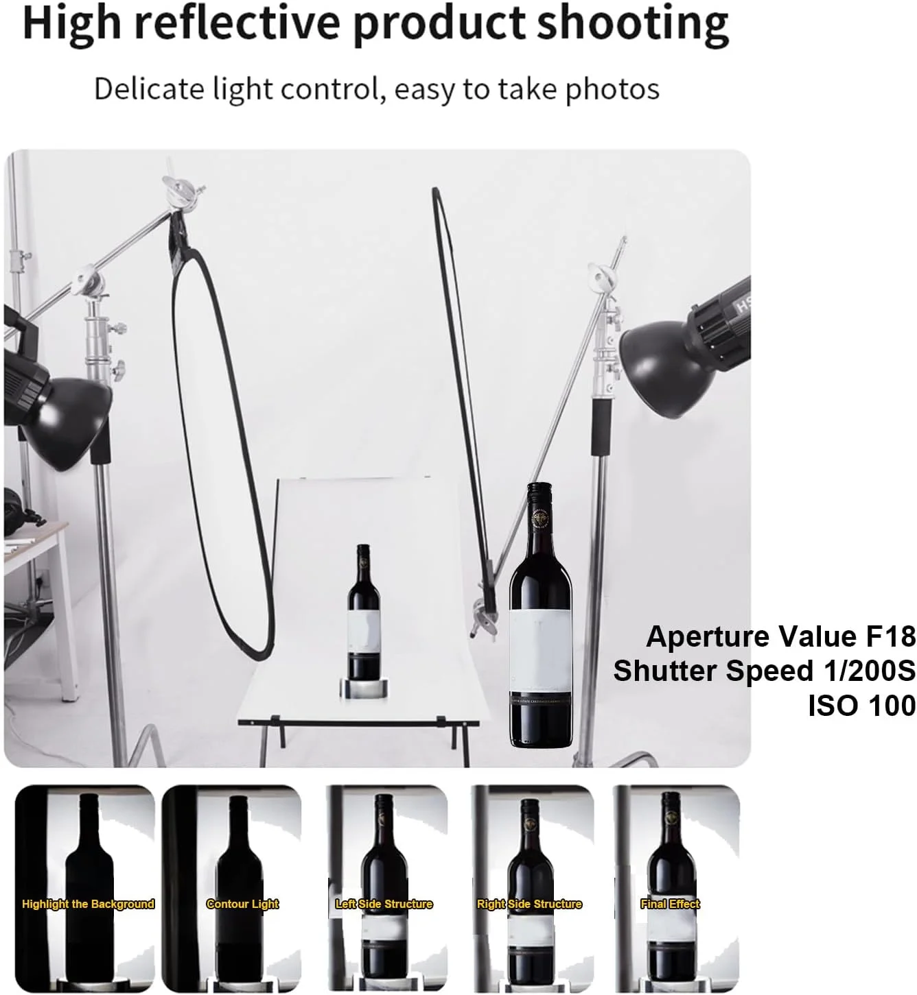 کیت پایه نگهدارنده رفلکتور عکاسی Jectse، 5 در 1: شفاف/نقره ای/طلایی/سفید/مشکی - 60x75 سانتی متر، دیسک تاشو با کیف و پایه کیت پایه نگهدارنده رفلکتور عکاسی Jectse، 5 در 1: شفاف/نقره ای/طلایی/سفید/مشکی - 60x75 سانتی متر، دیسک تاشو با کیف و پایه