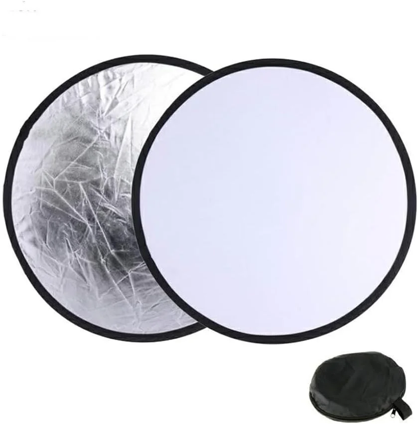 رفلکتور نورپردازی 2 در 1 تاشو قابل حمل دیسکی پخش کننده نور صفحه پرکننده نور عکاسی برای استودیو رفلکتور نورپردازی 2 در 1 تاشو قابل حمل دیسکی پخش کننده نور صفحه پرکننده نور عکاسی برای استودیو