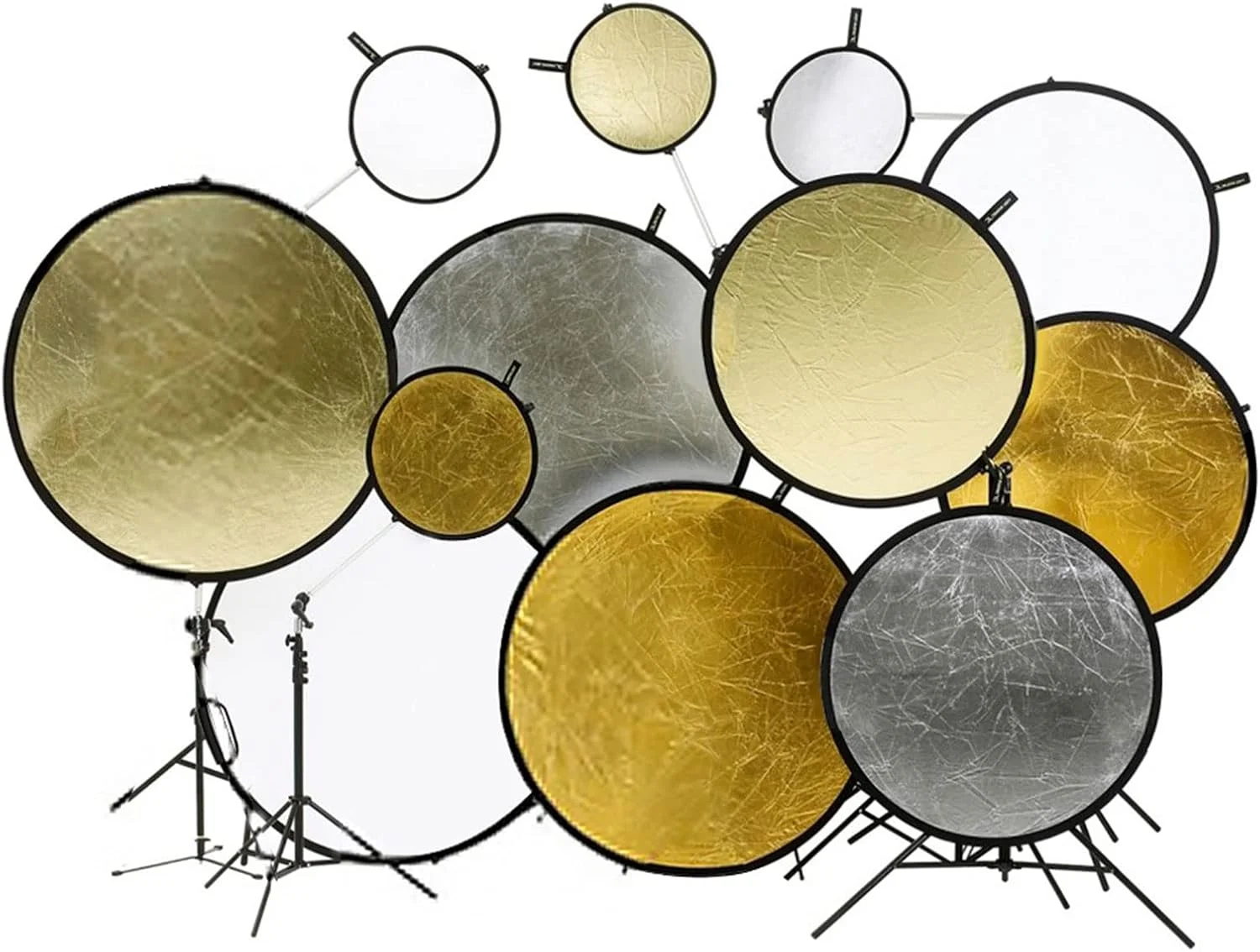 بازتابنده نور 2 در 1 MDRTIRIM، گرد، تاشو، قابل حمل، 30 سانتی متر، مناسب برای عکاسی، پرتره، نورپردازی اشیاء بی جان بازتابنده نور 2 در 1 MDRTIRIM، گرد، تاشو، قابل حمل، 30 سانتی متر، مناسب برای عکاسی، پرتره، نورپردازی اشیاء بی جان