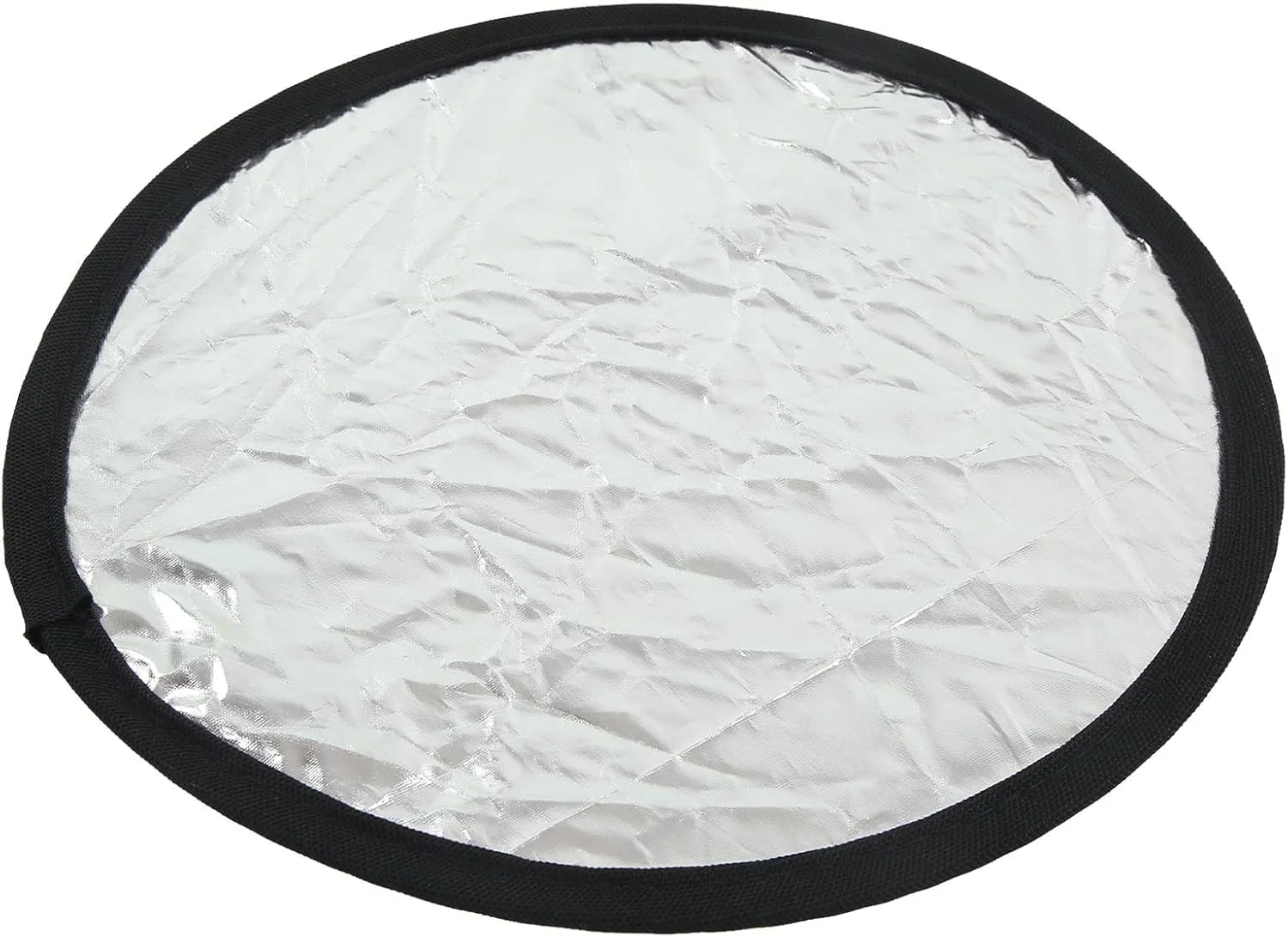 بازتابنده عکاسی گرد نقره ای سفید 2 در 1، صفحه نور پرکننده نرم استودیوی عکاسی قابل حمل، برای نورپردازی زنده، عکاسی، با کیف نگهداری (30 سانتی متر)