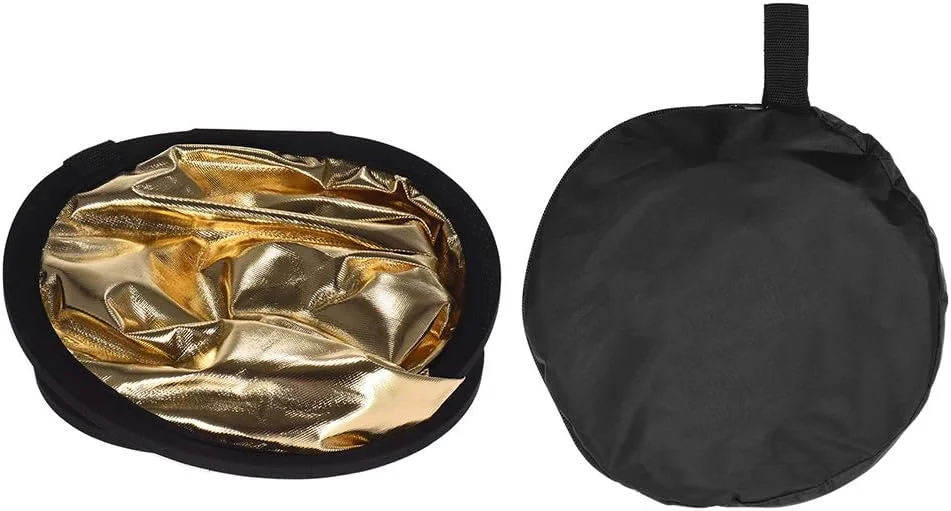 بازتابنده نور عکاسی 5 در 1 تاشو چند دیسکی با کیف حمل برای عکاسی استودیویی در فضای باز، نرم کننده، روشن کننده، گرم کننده، دمای رنگ خنثی، مسدود کننده نور ناخواسته، فولاد انعطاف پذیر بادوام