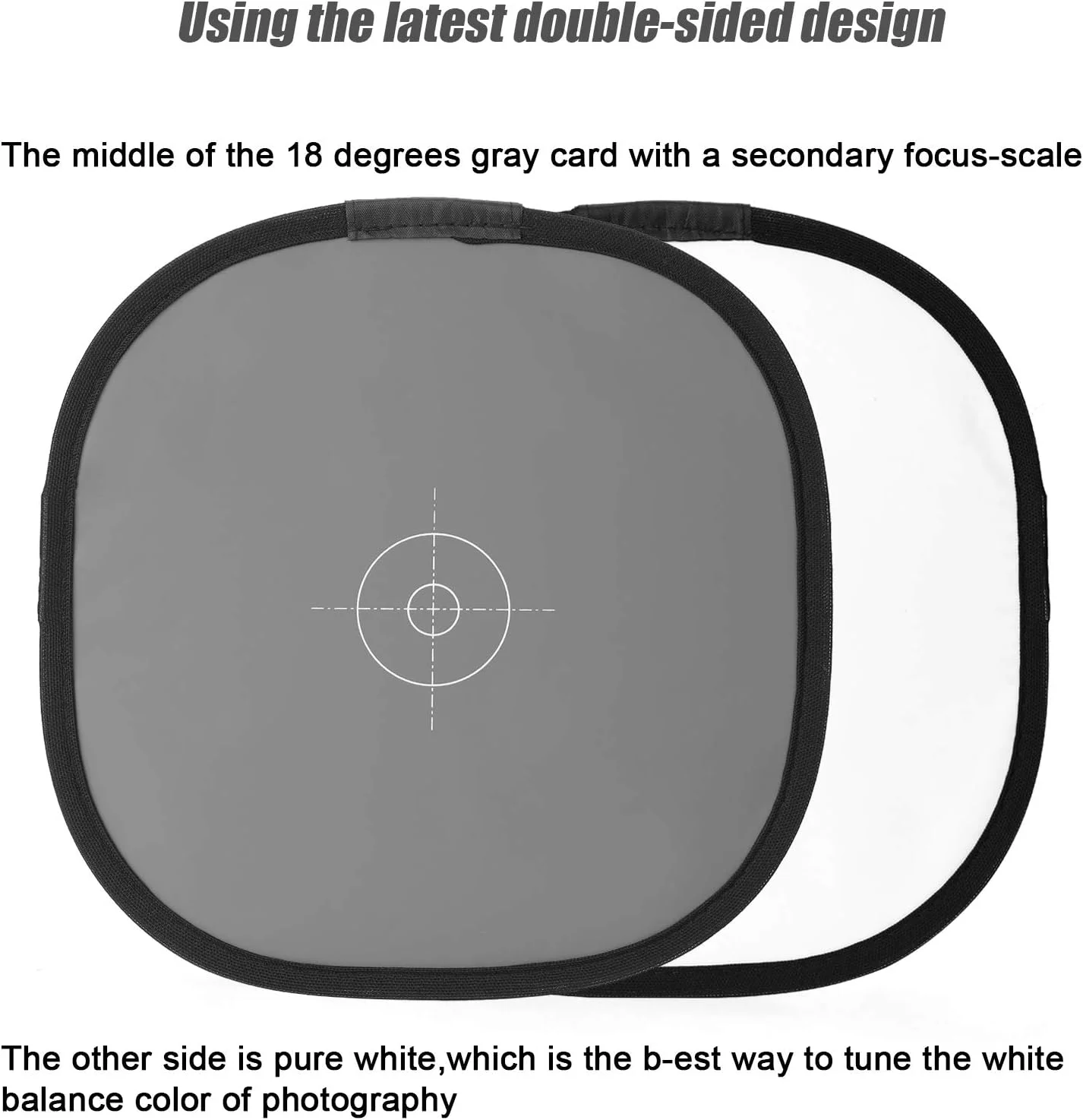 رفلکتور عکاسی قابل حمل 300 میلی متری، کارت تراز سفیدی خاکستری و سفید، لوازم جانبی عکاسی HELEMIY رفلکتور عکاسی قابل حمل 300 میلی متری، کارت تراز سفیدی خاکستری و سفید، لوازم جانبی عکاسی HELEMIY