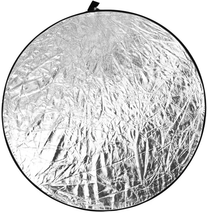 رفلکتور 5 در 1 پرومِیج 80 سانتی‌متری - رفلکتور نورپردازی قابل حمل و تاشو با پنل‌های طلایی، نقره‌ای، سفید، مشکی و شفاف برای استفاده در استودیو و فضای باز