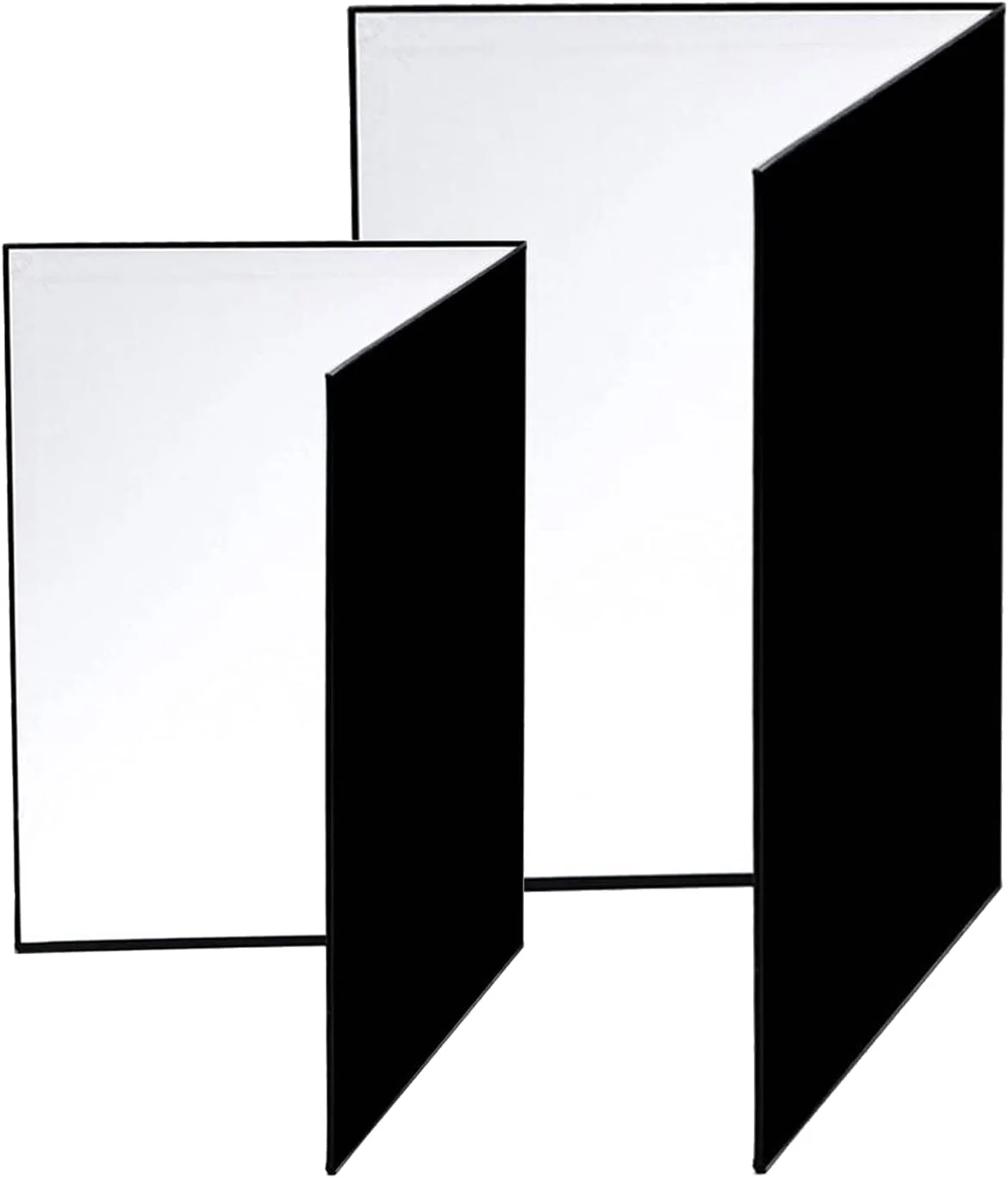 بازتابنده نور 3 در 1، بازتابنده تاشو نور، پس زمینه تخته پخش کننده نور، مجموعه بازتابنده تاشو برای عکاسی از اشیاء بی جان، سیاه، نقره ای و سفید (A3 + A4)