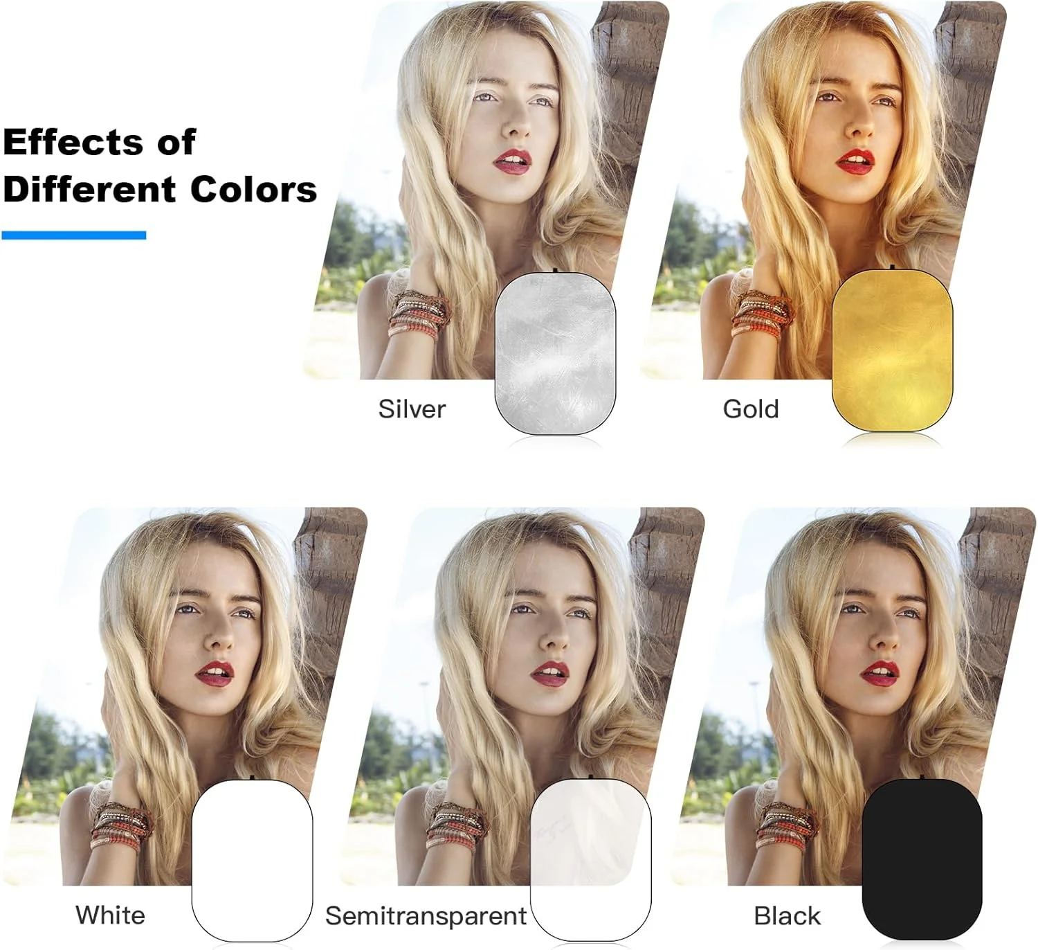 رفلکتور عکاسی Soonpho 80x120 سانتی متر 5 در 1 تاشو بیضی شکل با گیره نگهدارنده و کیف حمل برای استودیو، نورپردازی خارجی و عکاسی رفلکتور عکاسی Soonpho 80x120 سانتی متر 5 در 1 تاشو بیضی شکل با گیره نگهدارنده و کیف حمل برای استودیو، نورپردازی خارجی و عکاسی