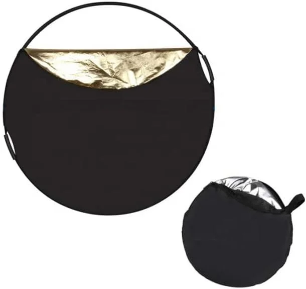 رفلکتور گرد 5 در 1 پرومِیج 56 سانتیمتری برای عکاسی و نورپردازی فضای باز – طلایی، نقرهای، سفید، مشکی و شفاف رفلکتور گرد 5 در 1 پرومِیج 56 سانتیمتری برای عکاسی و نورپردازی فضای باز – طلایی، نقرهای، سفید، مشکی و شفاف