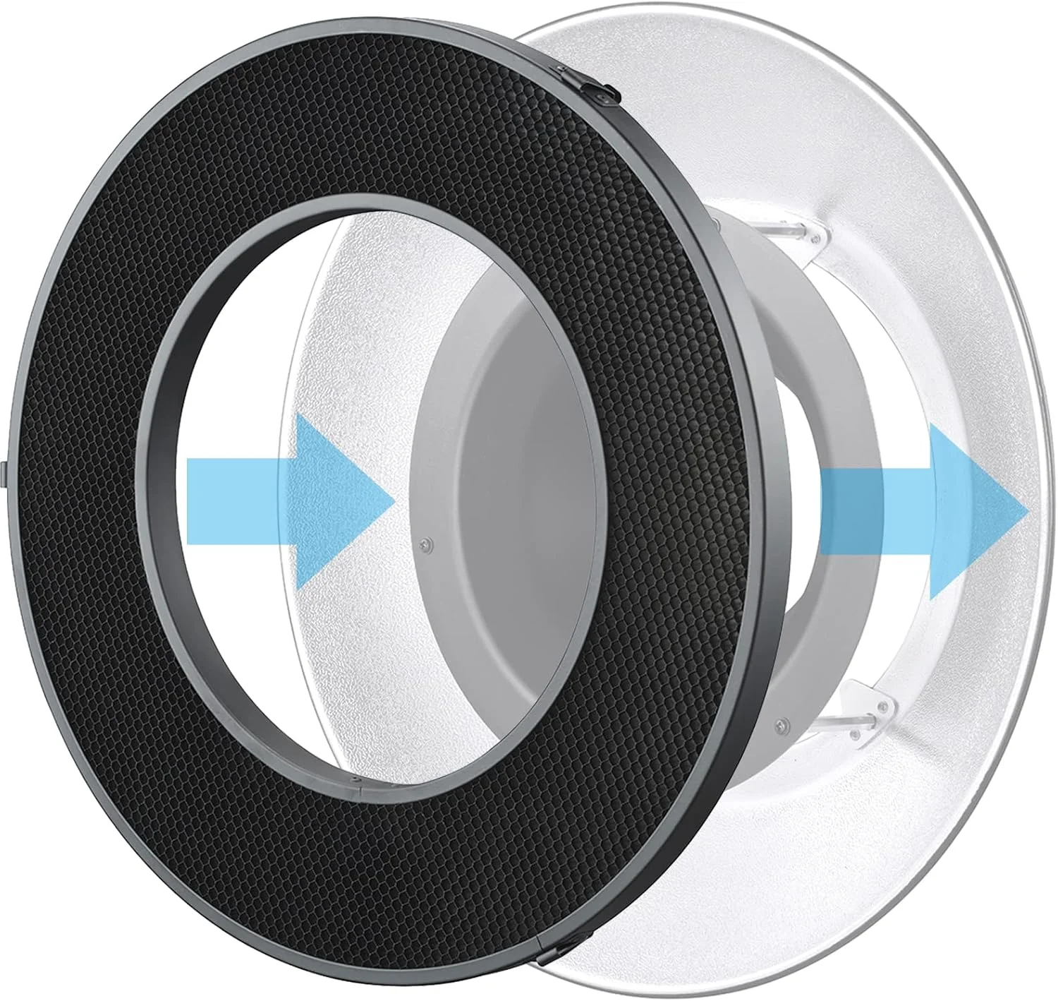 شانه لانه زنبوری 20 درجه Godox R200-RHC20، لوازم جانبی R200، شانه لانه زنبوری عکاسی برای رفلکتور سر فلاش حلقه ای R200 مدل RFT-25S (20 درجه)