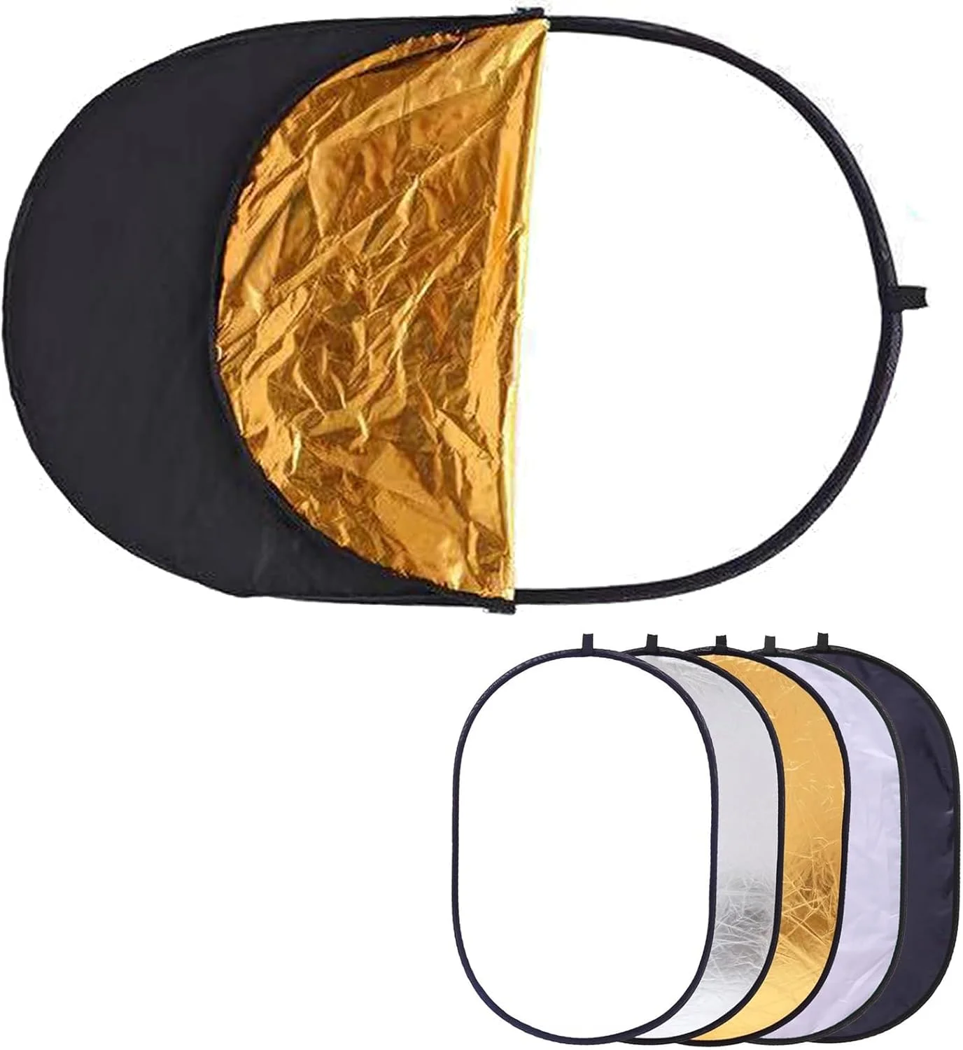 رفلکتور عکاسی 5 در 1، رفلکتور، پخش کننده نور، رفلکتور عکاسی، رفلکتور نور چند رنگ 60x90 سانتی متر، لوازم جانبی عکاسی برای نورپردازی عکس در استودیو و فضای باز رفلکتور عکاسی 5 در 1، رفلکتور، پخش کننده نور، رفلکتور عکاسی، رفلکتور نور چند رنگ 60x90 سانتی متر، لوازم جانبی عکاسی برای نورپردازی عکس در استودیو و فضای باز