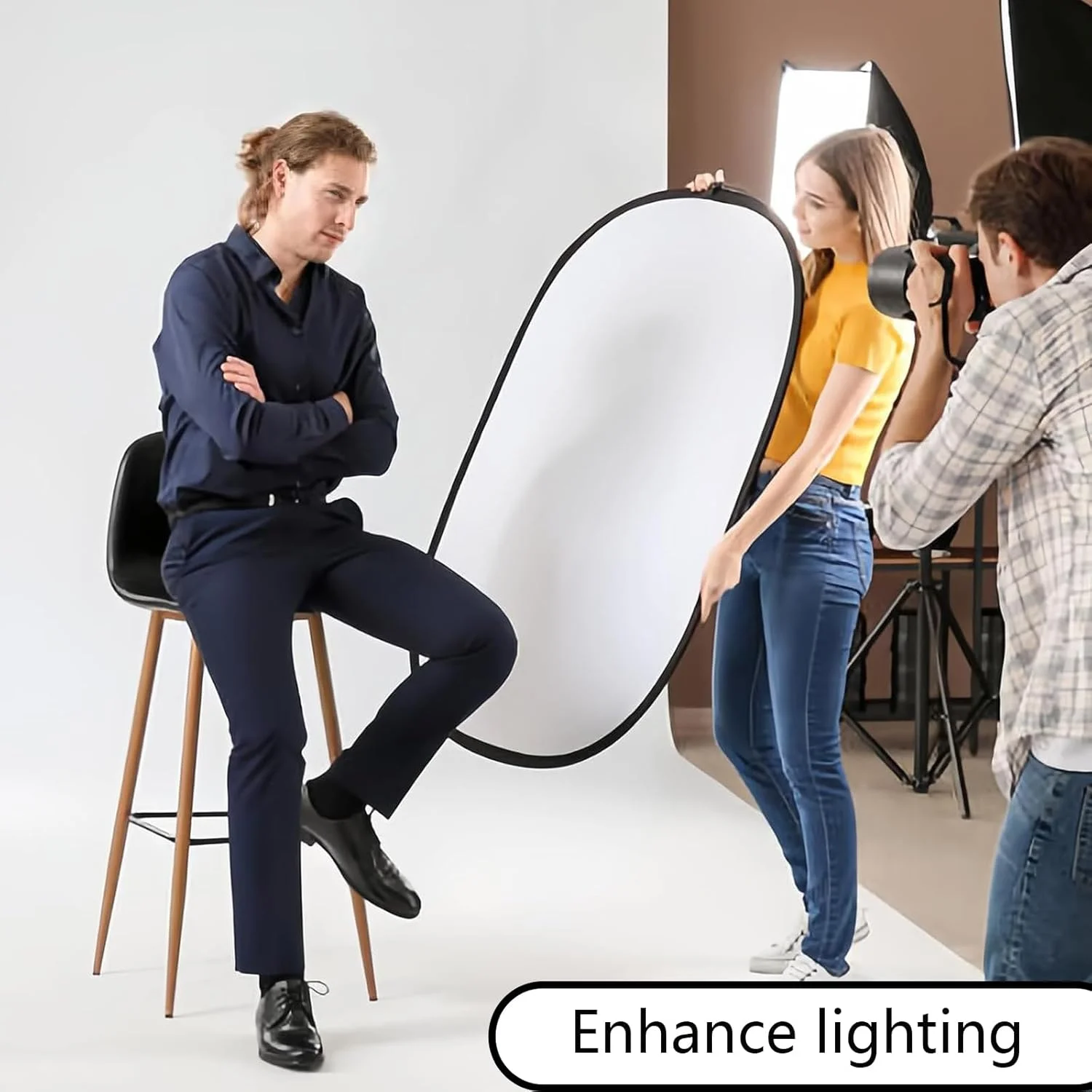 رفلکتور عکاسی 5 در 1، رفلکتور، پخش کننده نور، رفلکتور عکاسی، رفلکتور نور چند رنگ 60x90 سانتی متر، لوازم جانبی عکاسی برای نورپردازی عکس در استودیو و فضای باز