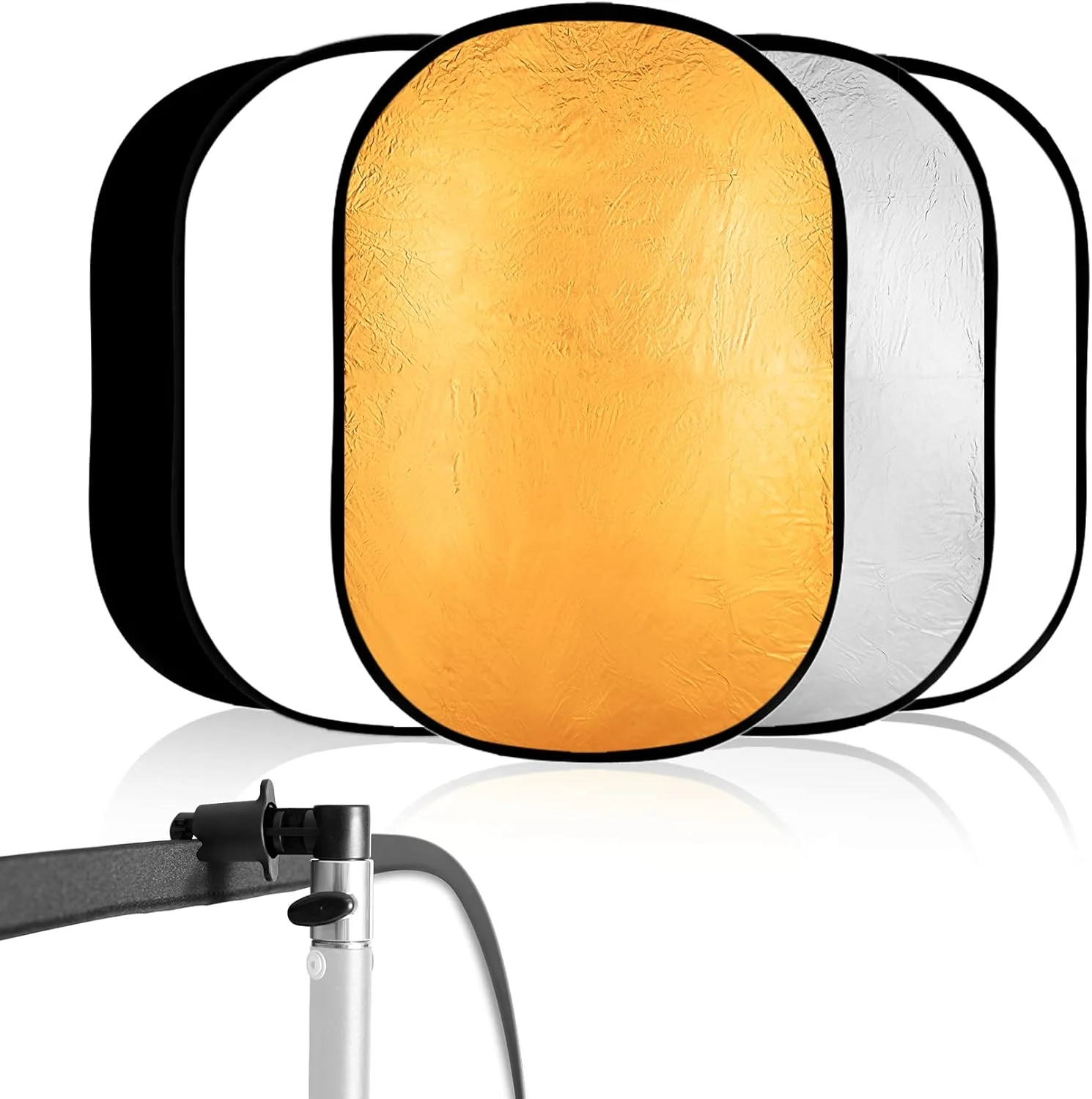 کیت بازتابنده نور عکاسی 5 در 1 Selens با ابعاد 100x150 سانتی متر شامل رنگ های طلایی/نقره ای/سفید/مشکی/دیفیوزر به همراه گیره نگهدارنده و کیف حمل تاشو مناسب برای نورپردازی استودیویی و فضای باز کیت بازتابنده نور عکاسی 5 در 1 Selens با ابعاد 100x150 سانتی متر شامل رنگ های طلایی/نقره ای/سفید/مشکی/دیفیوزر به همراه گیره نگهدارنده و کیف حمل تاشو مناسب برای نورپردازی استودیویی و فضای باز