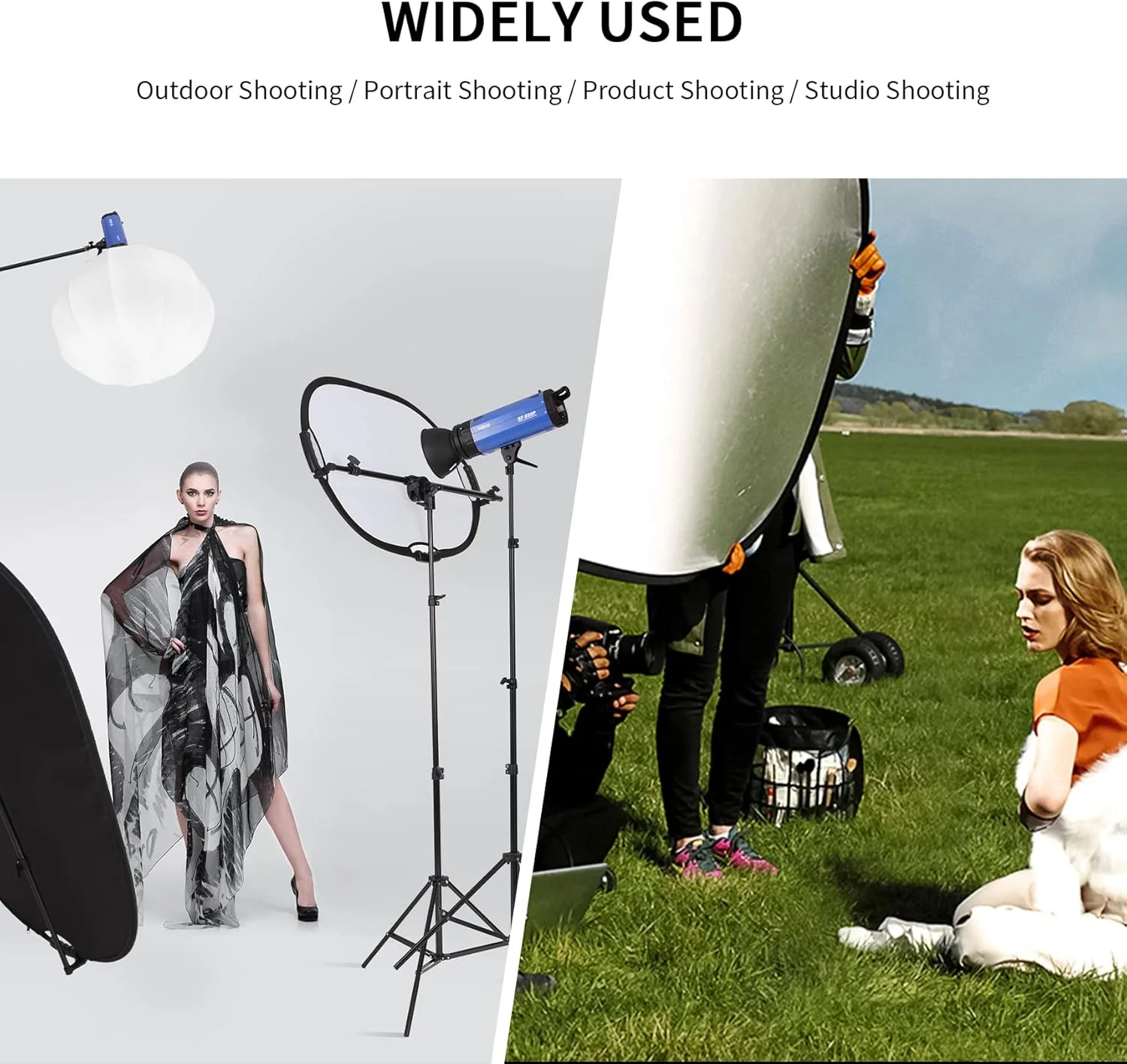 کیت پایه نگهدارنده رفلکتور عکاسی Selens، رفلکتور 5 در 1 با ابعاد 60x90 سانتی متر به همراه پایه نور 200 سانتی متری و بازوی نگهدارنده قابل افزایش برای نورپردازی استودیوی عکس