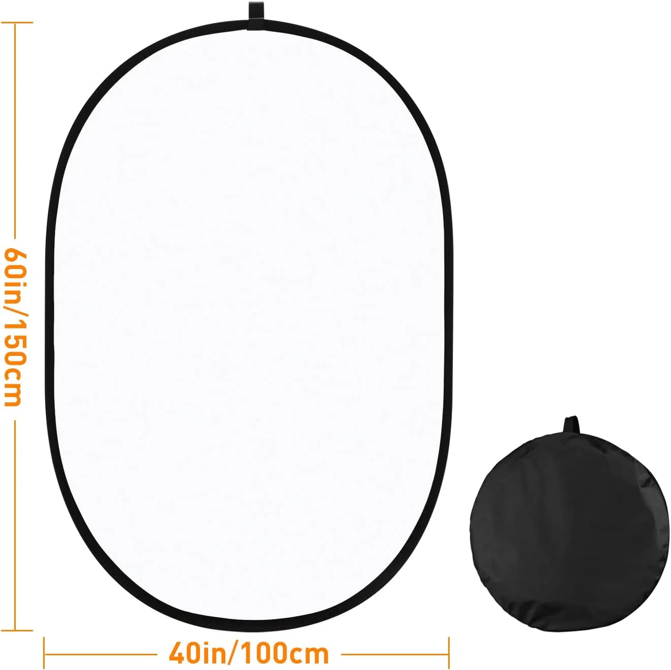 پنل پخش کننده نور نرم تاشو 100x150 سانتی متر مناسب برای عکاسی و فیلمبرداری استودیویی و فضای باز به همراه کیف حمل