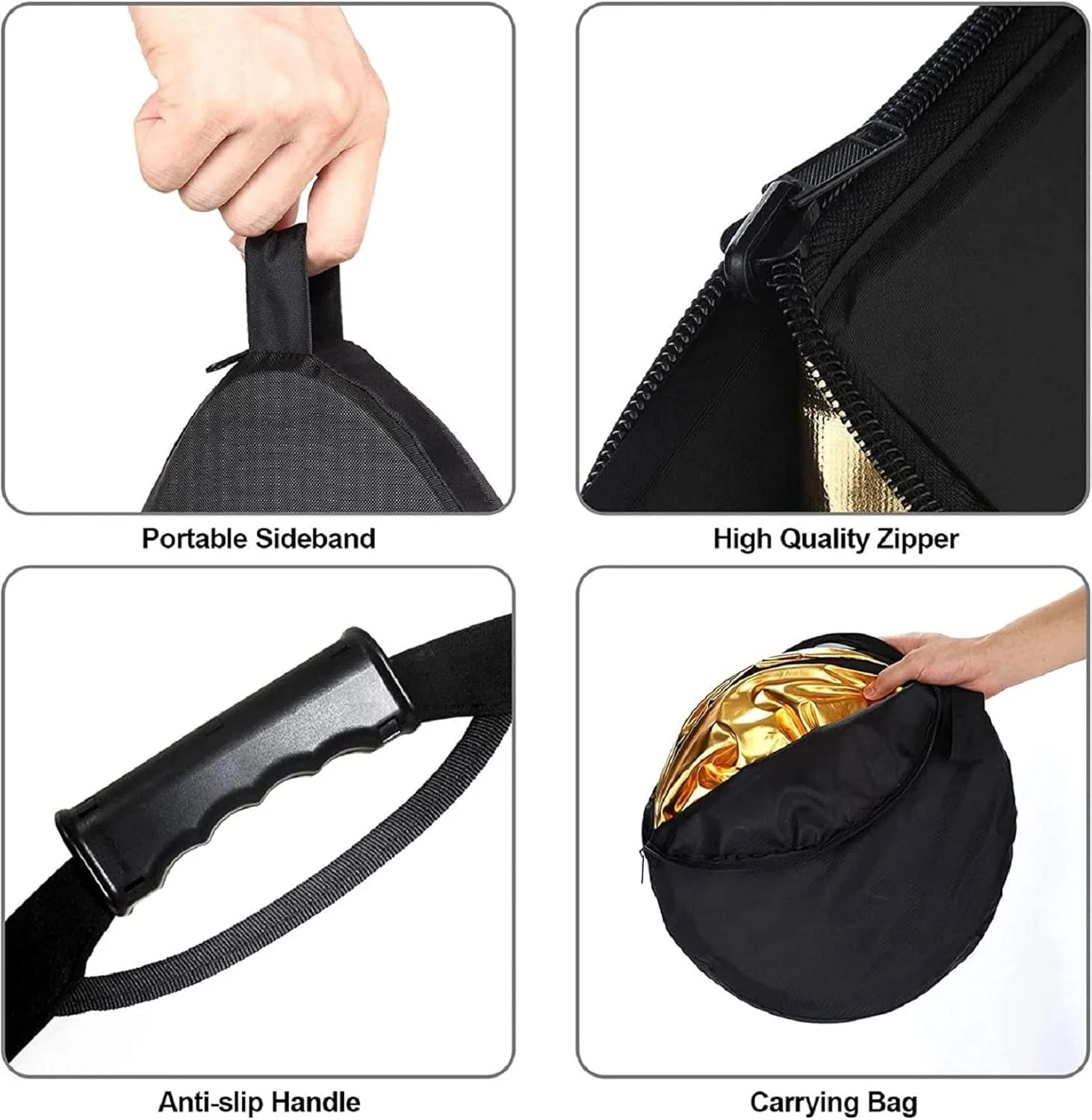 رفلکتور 5 در 1 سلنز بیضی تاشو قابل حمل 60x90 سانتی متر برای نورپردازی استودیوی عکاسی و نورپردازی فضای باز رفلکتور 5 در 1 سلنز بیضی تاشو قابل حمل 60x90 سانتی متر برای نورپردازی استودیوی عکاسی و نورپردازی فضای باز