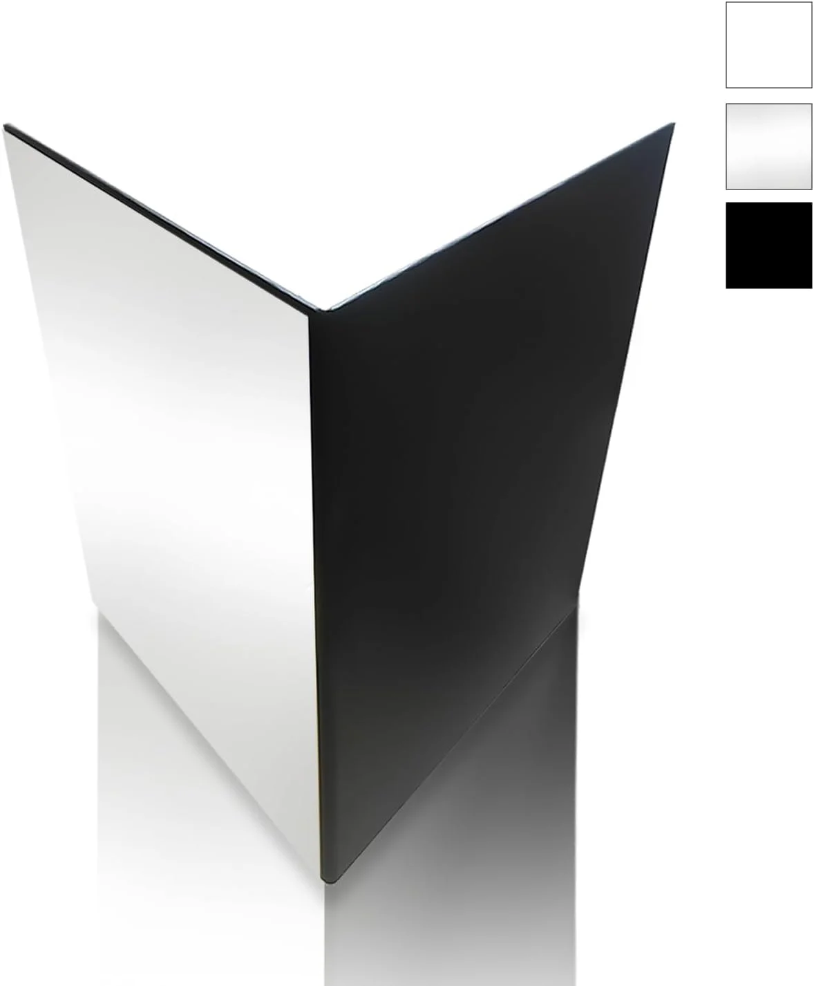 بازتابنده نور عکاسی تاشو 3 در 1 TORMEN، 43 در 30 سانتی متر، بادوام برای استفاده در داخل و خارج از منزل، مناسب برای عکاسان حرفه ای (A3، سفید + سیاه + نقره ای)