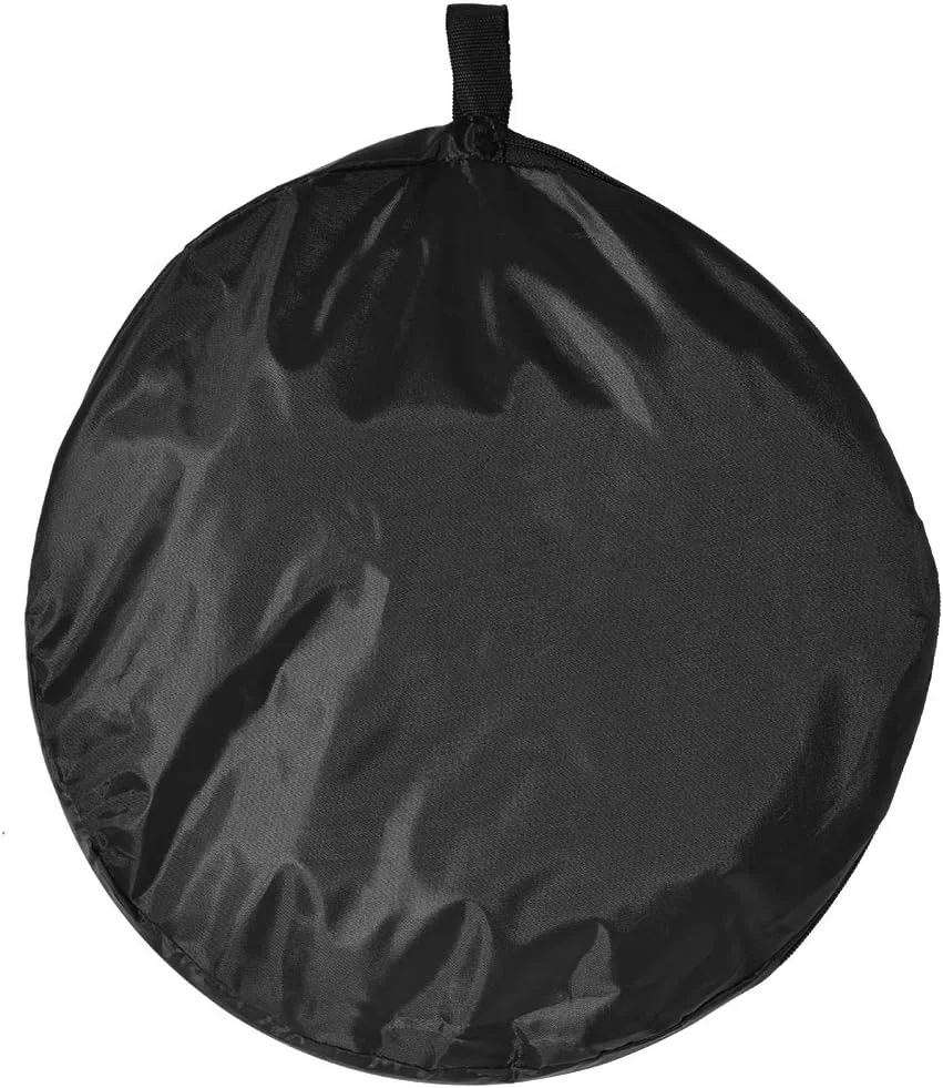 رفلکتور تاشو 5 در 1، 60x90 سانتی متر، دیفیوزر نور قابل حمل با فریم فولادی و کیف حمل زیپ دار دوبل برای استودیو