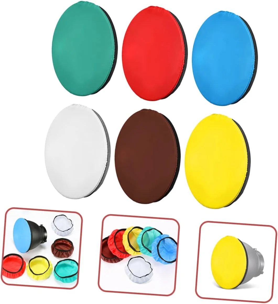 Uonlytech بازتابنده نور عکاسی 18 سانتی متری، پخش کننده نور بازتابنده برای فلاش و فلاش حلقه ای