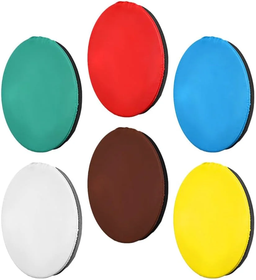 UKCOCO 6 عدد سایه بان چراغ عکاسی، بازتابنده های نور هدفون گوش الفی برای فیلم بازتابنده عکاسی، بازتابنده های نور دوربین عکس، فیلتر بازتابنده استودیویی، پارچه بازتابنده