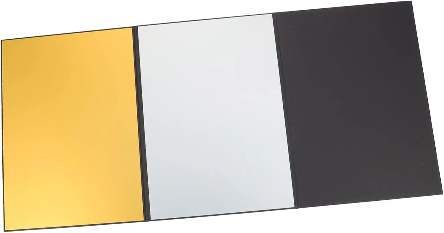 صفحه بازتابنده تاشو Veemoon برای لوازم آرایشی، صفحه بازتابنده عکس، صفحه نمایش بازتابنده، صفحه پس زمینه، مقوای بازتابنده نور دوربین، اندازه A3