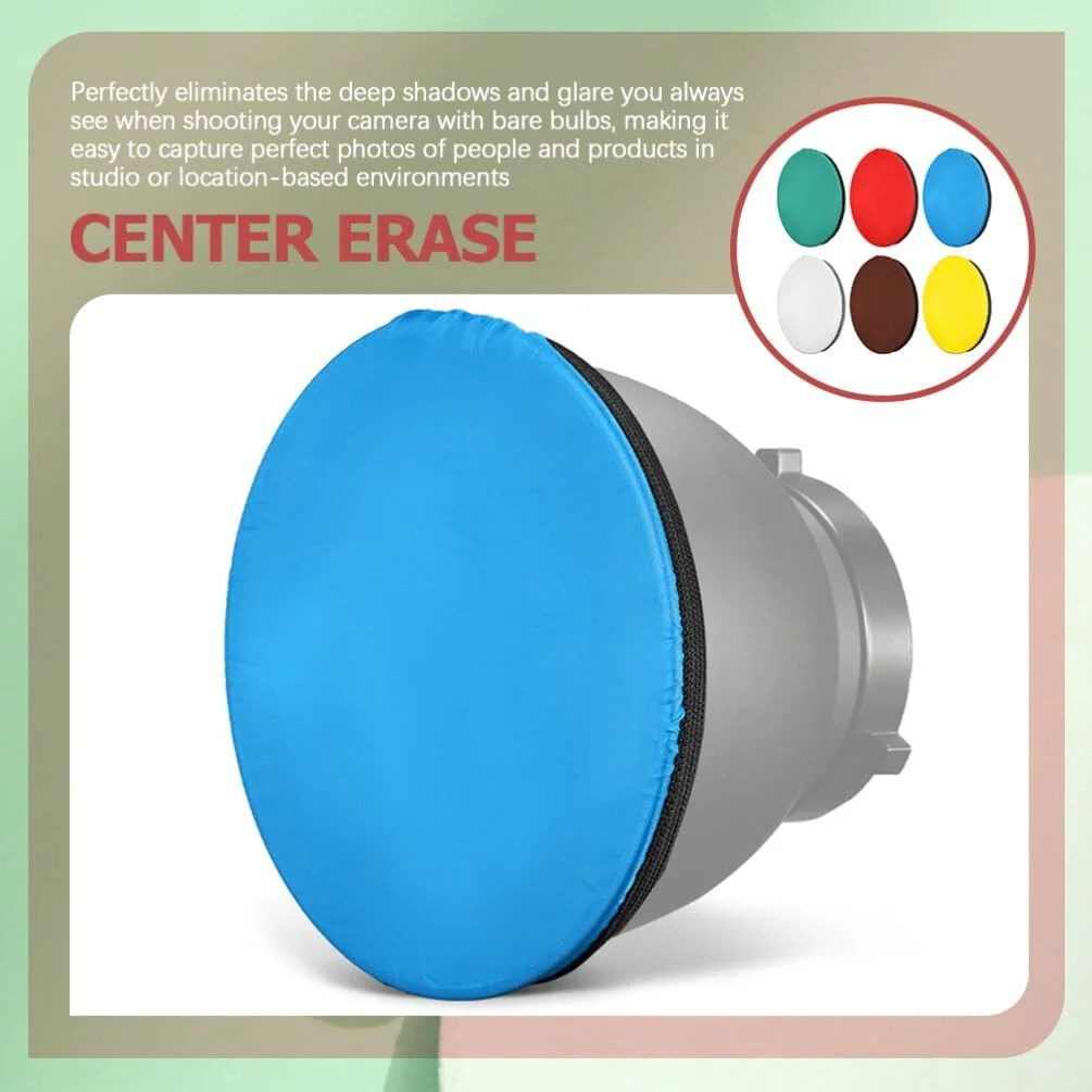 UKCOCO 6 عدد سایه بان چراغ عکاسی، بازتابنده های نور هدفون گوش الفی برای فیلم بازتابنده عکاسی، بازتابنده های نور دوربین عکس، فیلتر بازتابنده استودیویی، پارچه بازتابنده